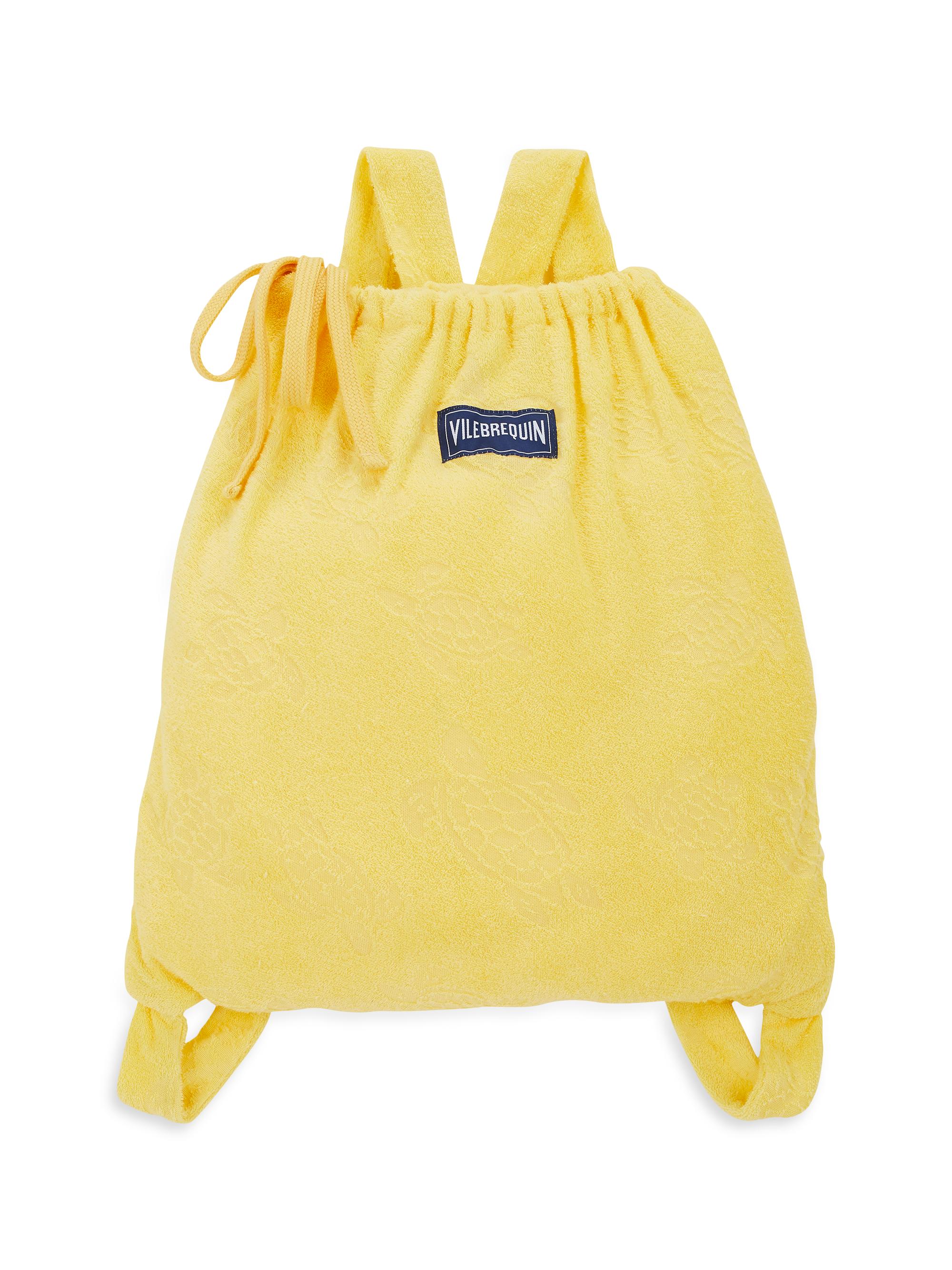 Vilebrequin Kid's Round Of Turtles Jacquard Cotton Backpack - Popcorn