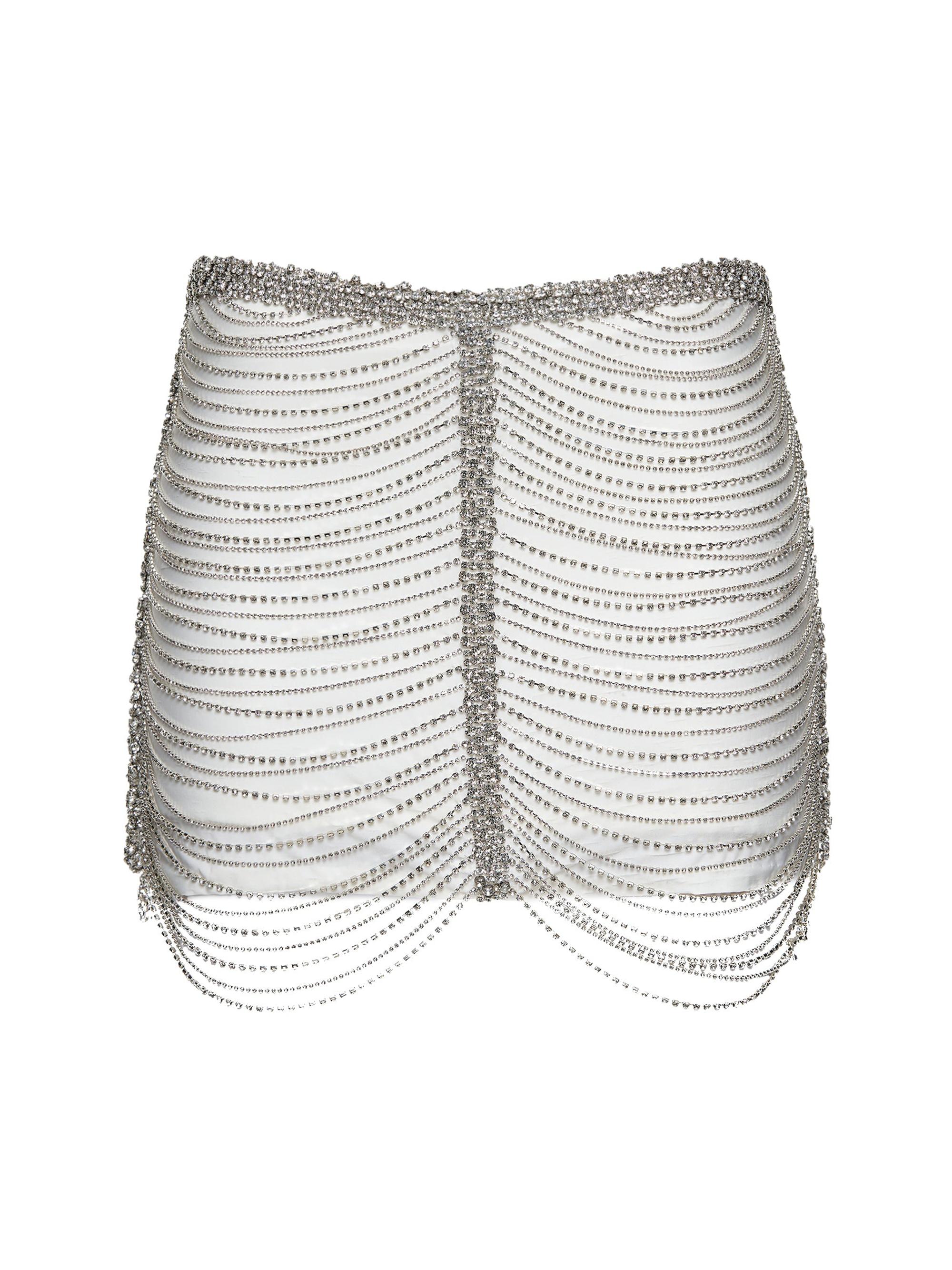 Retrofête Women's Sylvio Skirt - White Silver