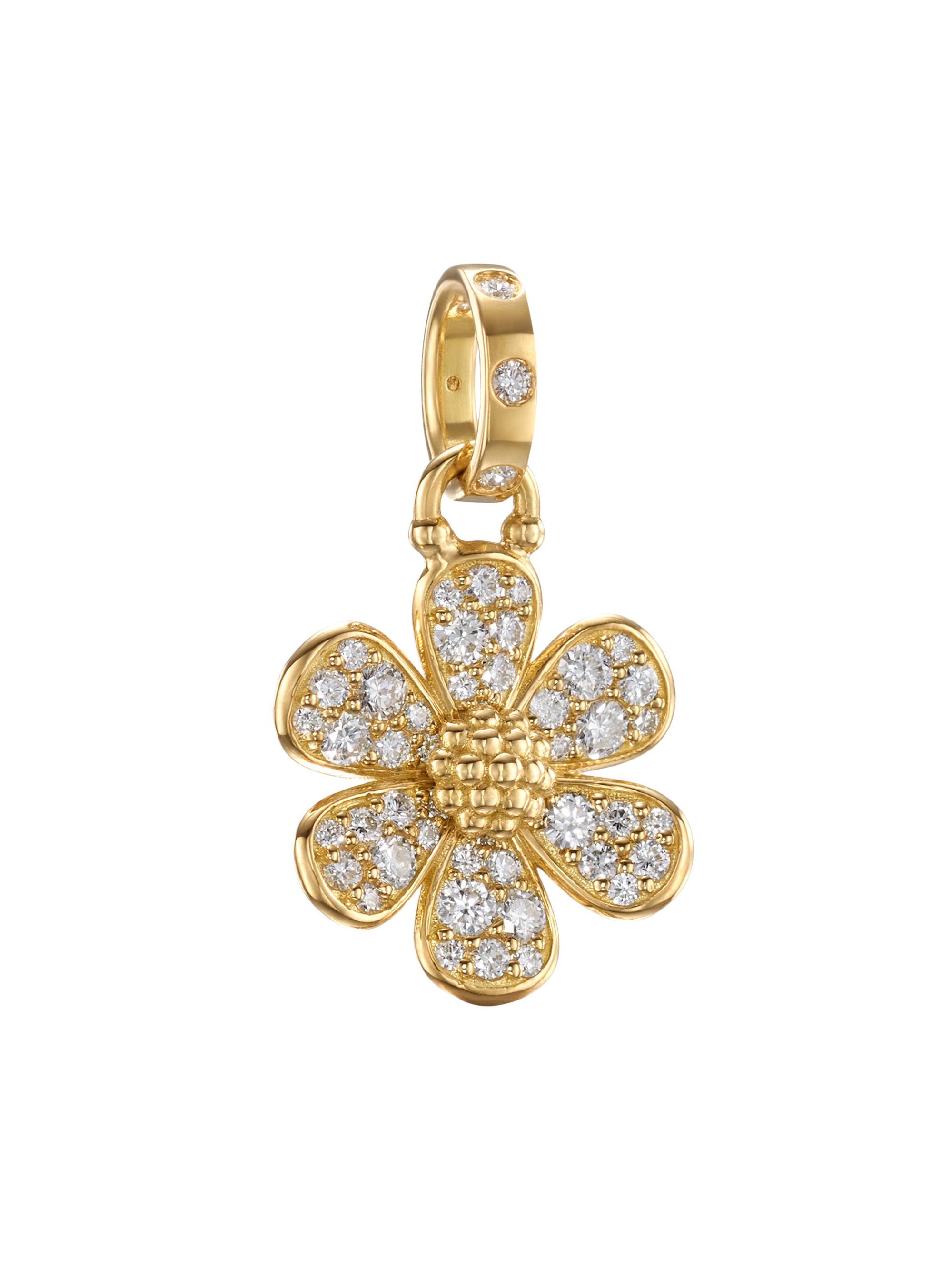 Temple St. Clair Women's Florence86 18K Snow Flower Pendant - Yellow Gold