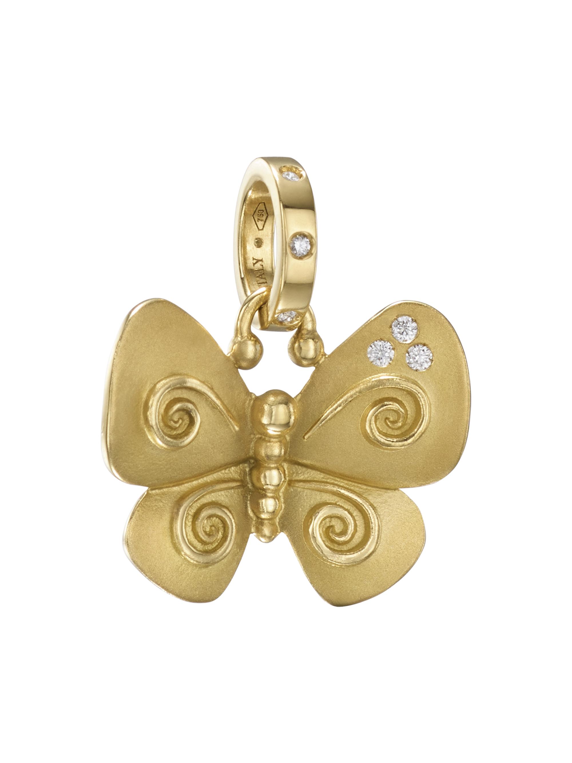 Temple St. Clair Women's Florence86 FJ Golden Butterfly 18K Yellow Gold & 0.05 TCW Diamond Pendant - Yellow Gold