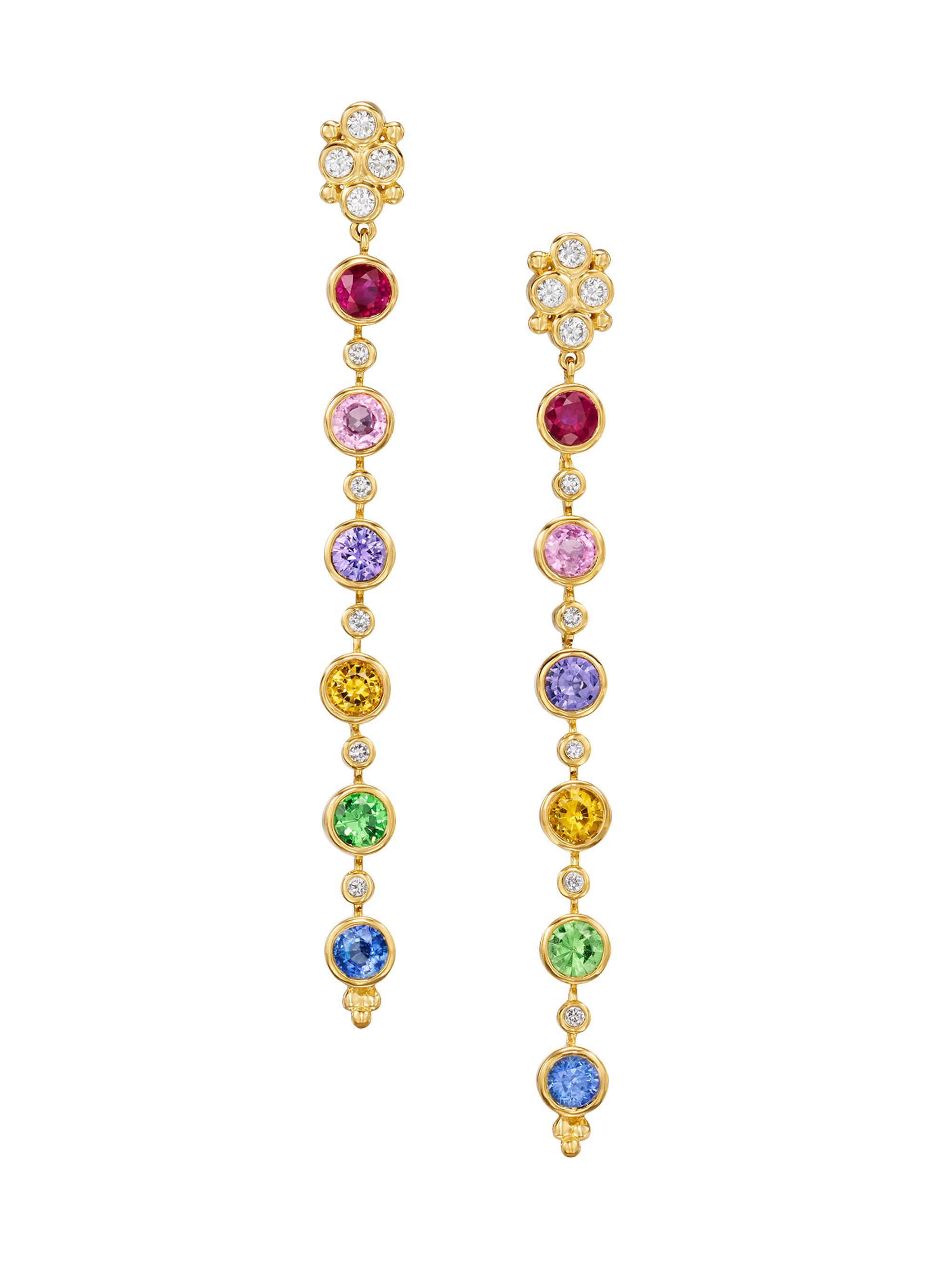 Temple St. Clair Women's Florence86 18K Yellow Gold & Multi-Gemstone Drop Earrings - Yellow Gold