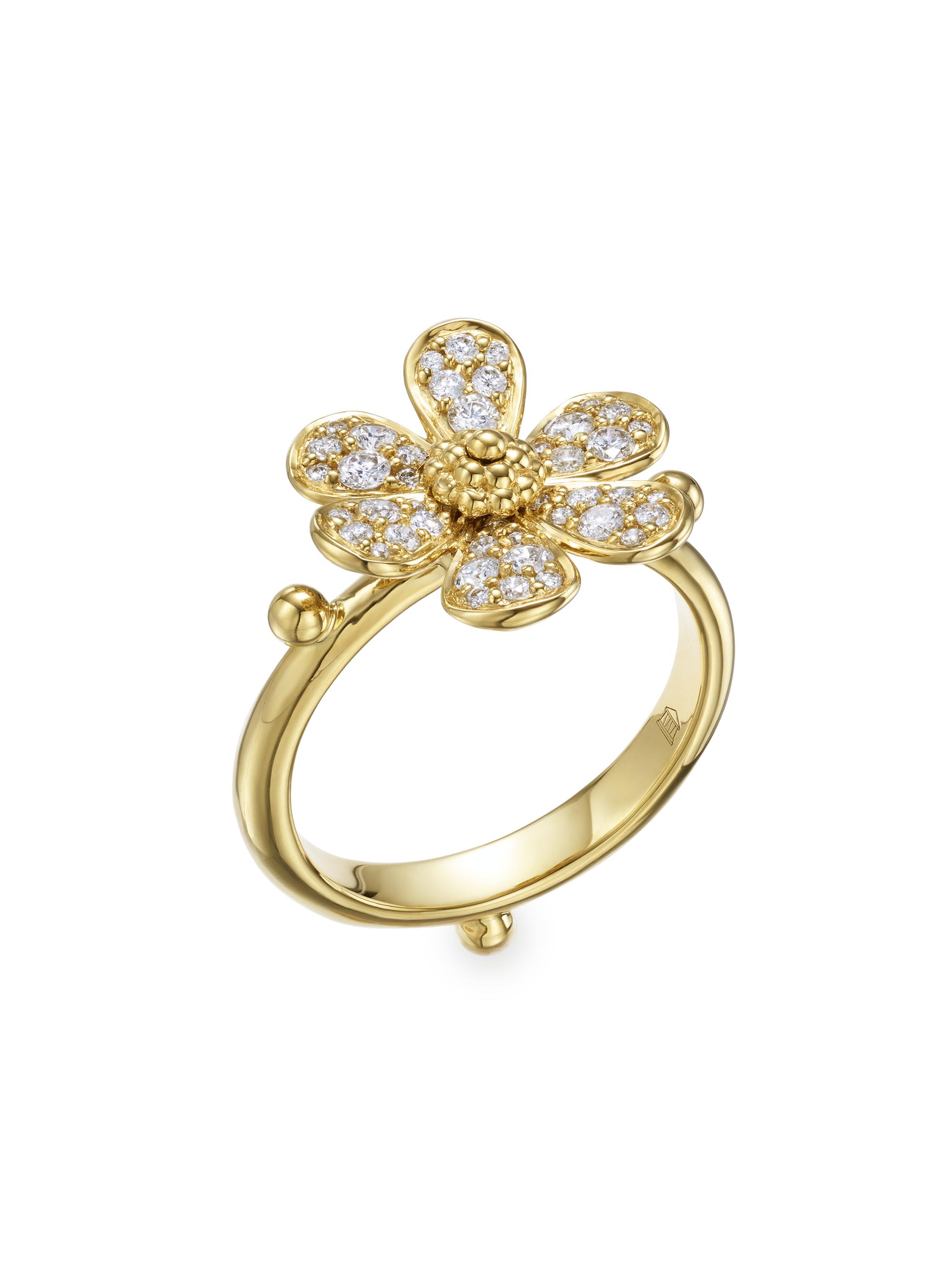 Temple St. Clair Women's FJ Flora 18K Yellow Gold & 0.52 TCW Diamond Ring - Yellow Gold
