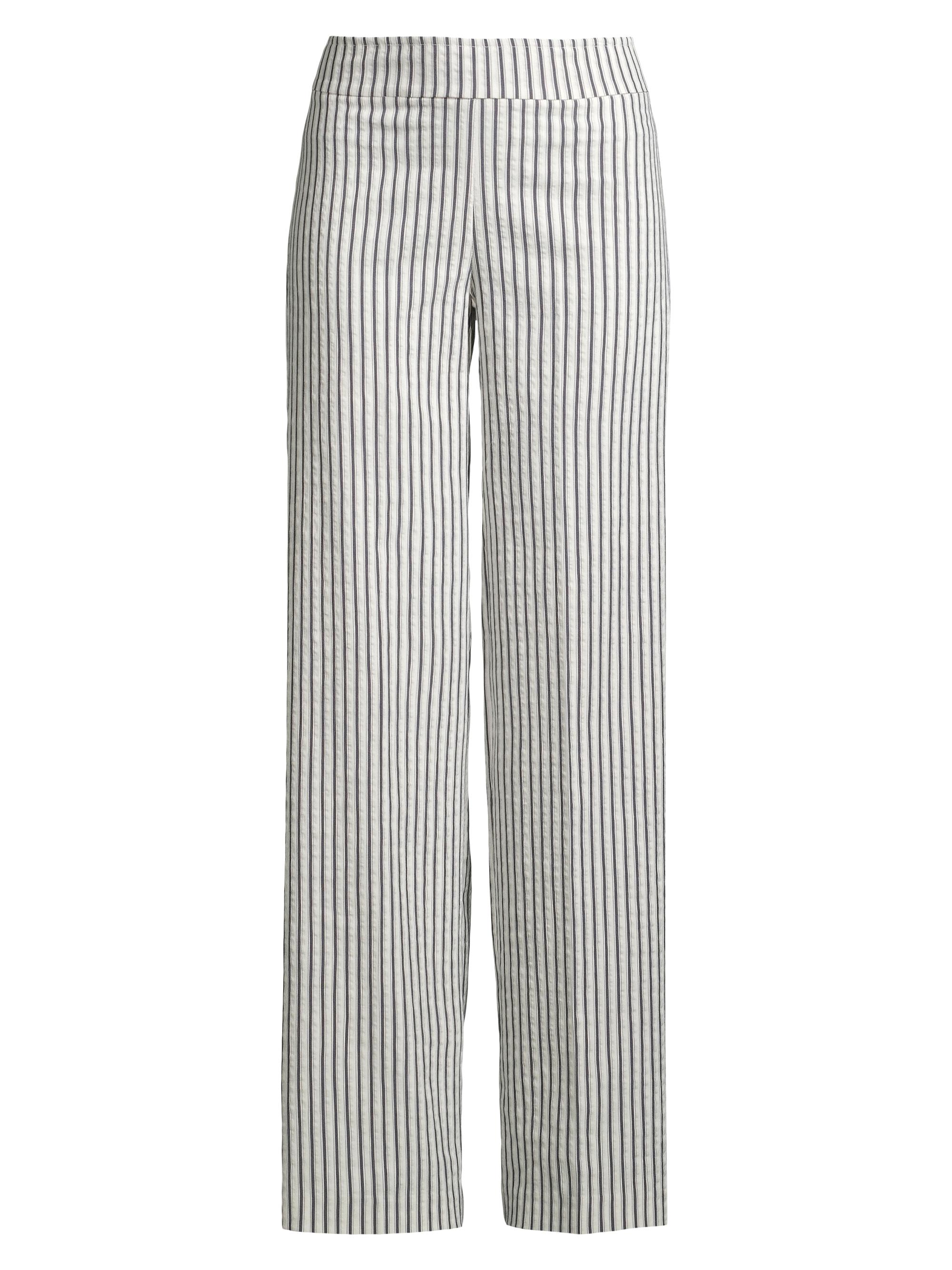 Avenue Montaigne Women's Flavia Striped Wide-Leg Pants - Navy Bistro Stripe
