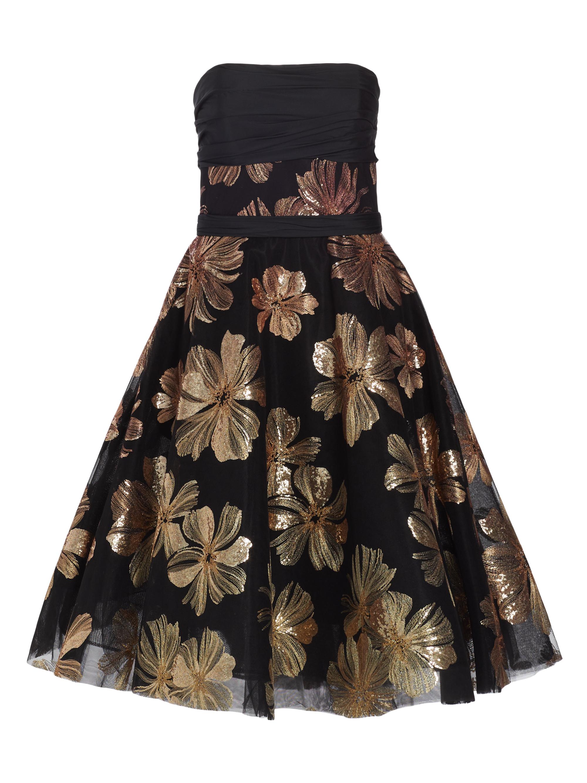Pamella Roland Women's Embroidered & Sequined Metallic Floral Tulle Cocktail Dress - Black Multi