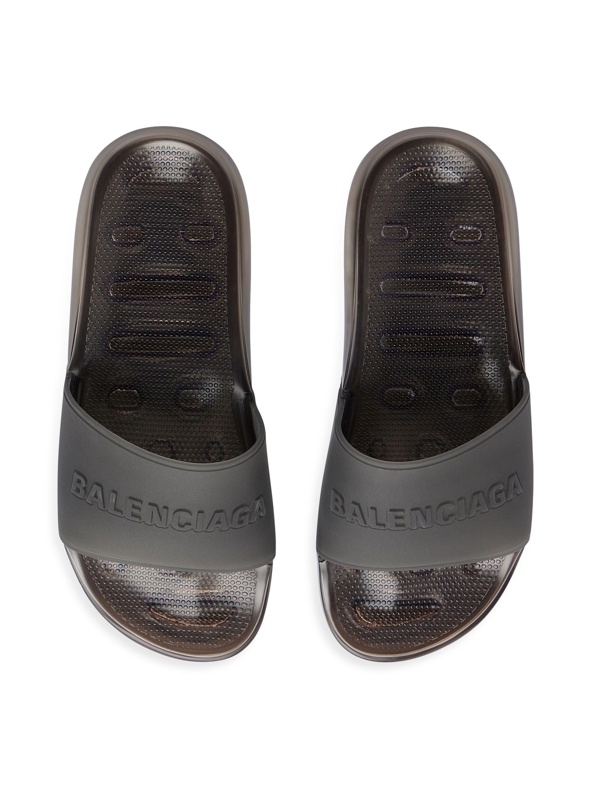 Balenciaga Pool Transparent Slide Sandals | Saks Fifth Avenue