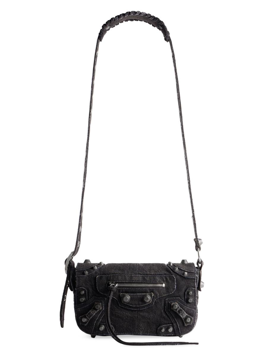 VIP【関税送料無料】希少 Balenciaga Le Cago Sling S Bag 関税込み】Le Cagole XS ジップポケット付 レザーボディバッグ