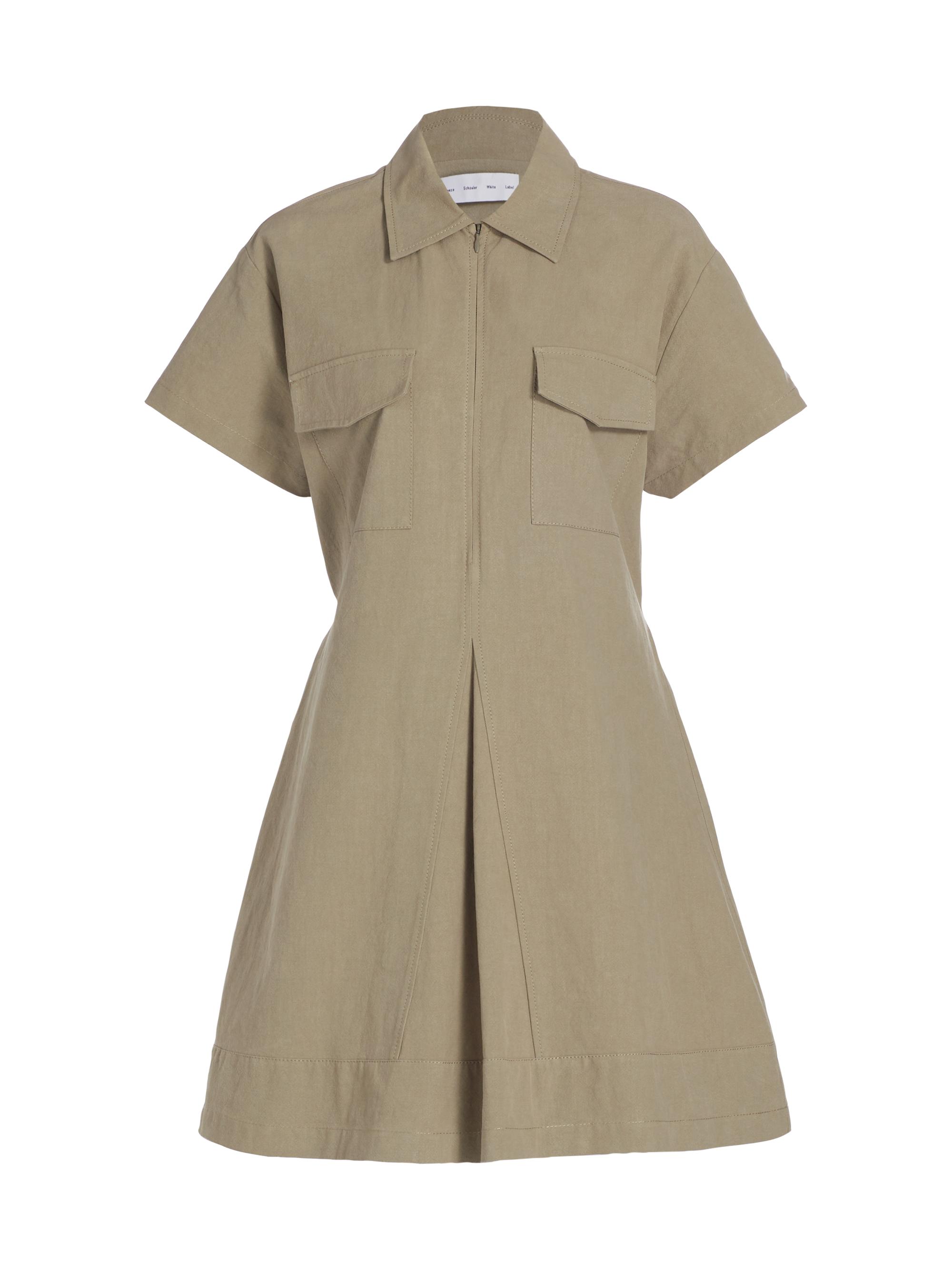 Proenza Schouler White Label Women's Carmine Utility Minidress - Bay Leaf