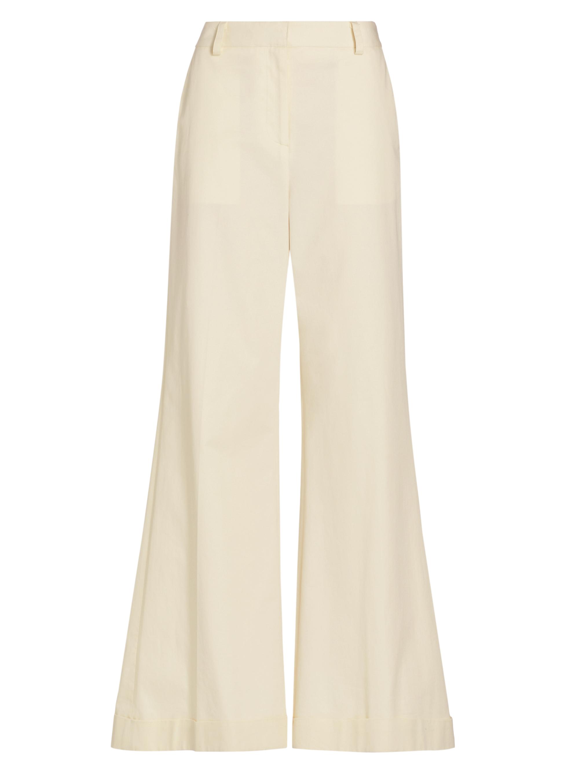 TWP Women's Howard Twill Wide-Leg Pants - Winter White