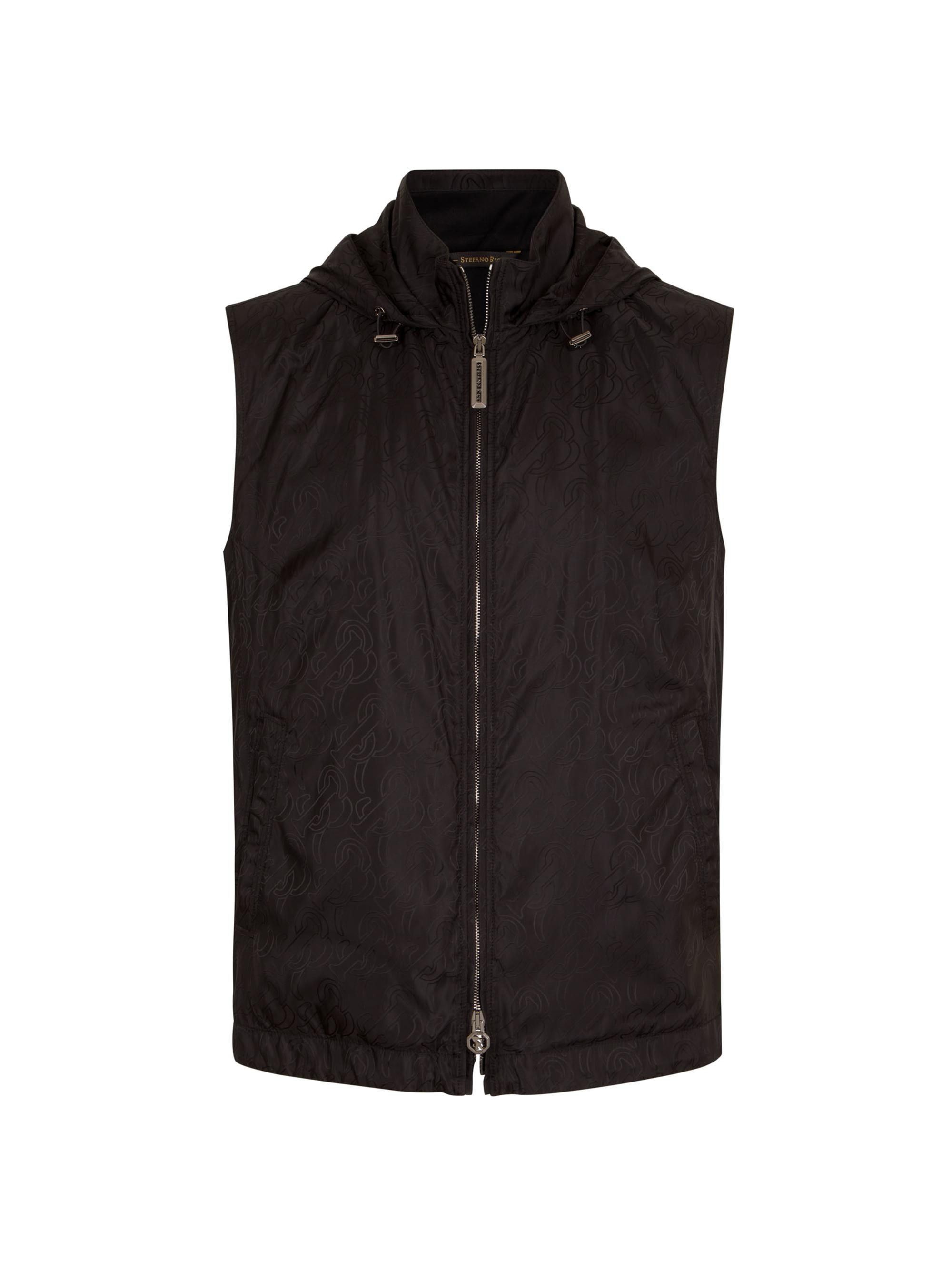 Stefano Ricci Men's Hooded Gilet Vest - Black