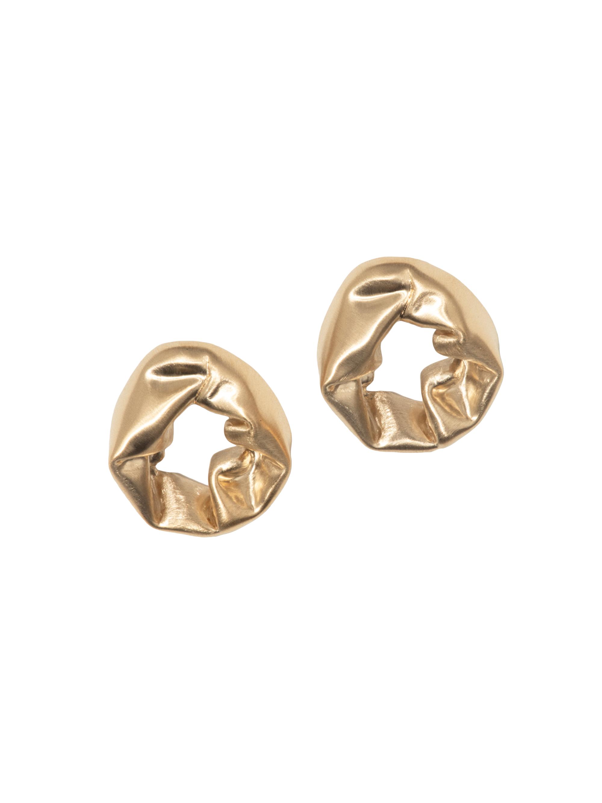 Completedworks Women's Scrunch 18K Gold-Plated Stud Earrings - Gold