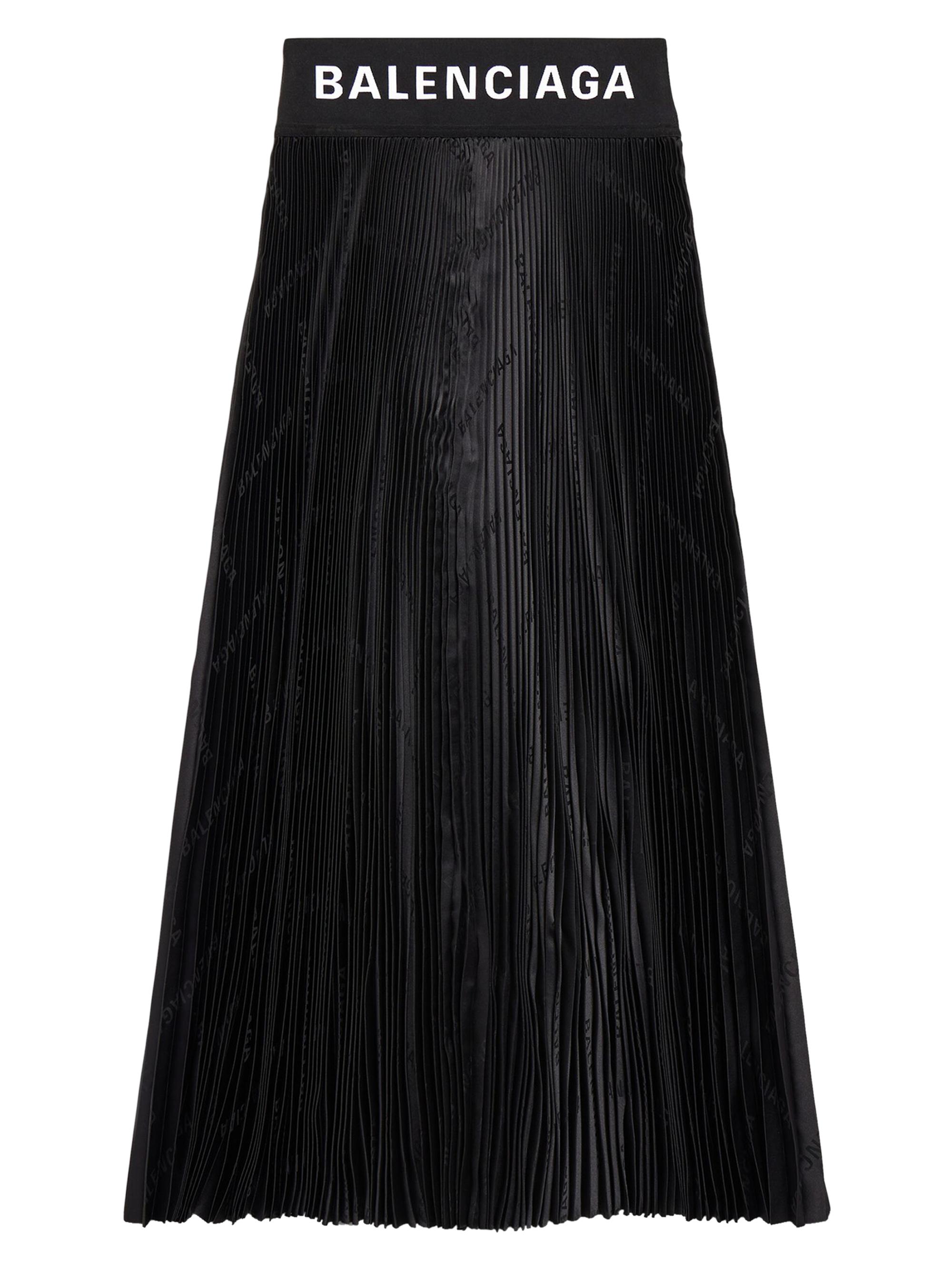 Balenciaga Diagonal Allover Pleated Skirt | Saks Fifth Avenue