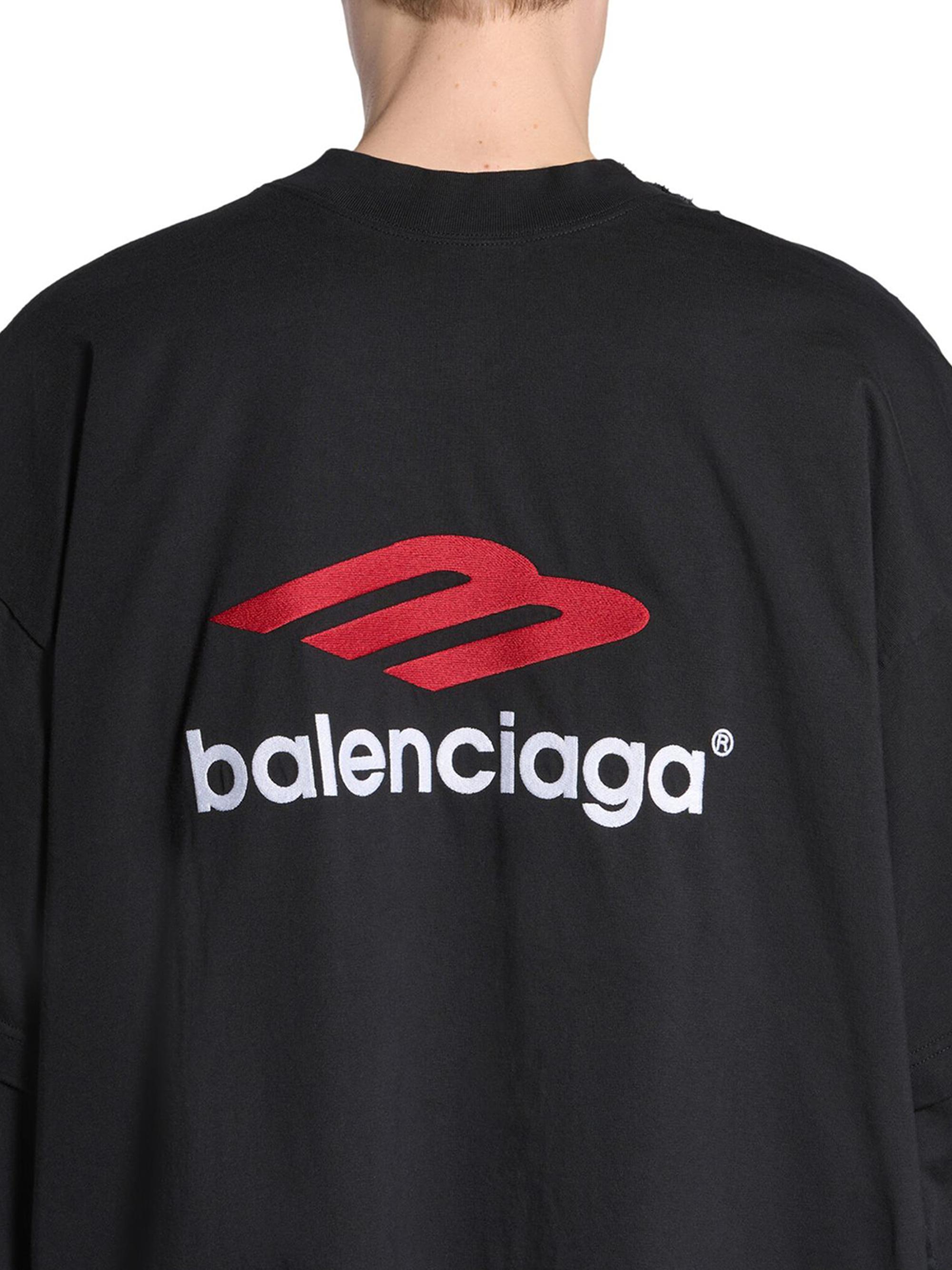 BALENCIAGA テープロゴ ダブルフロント Tシャツ Balenciaga Tape Type Double Front T-Shirt Oversized | Saks Fifth