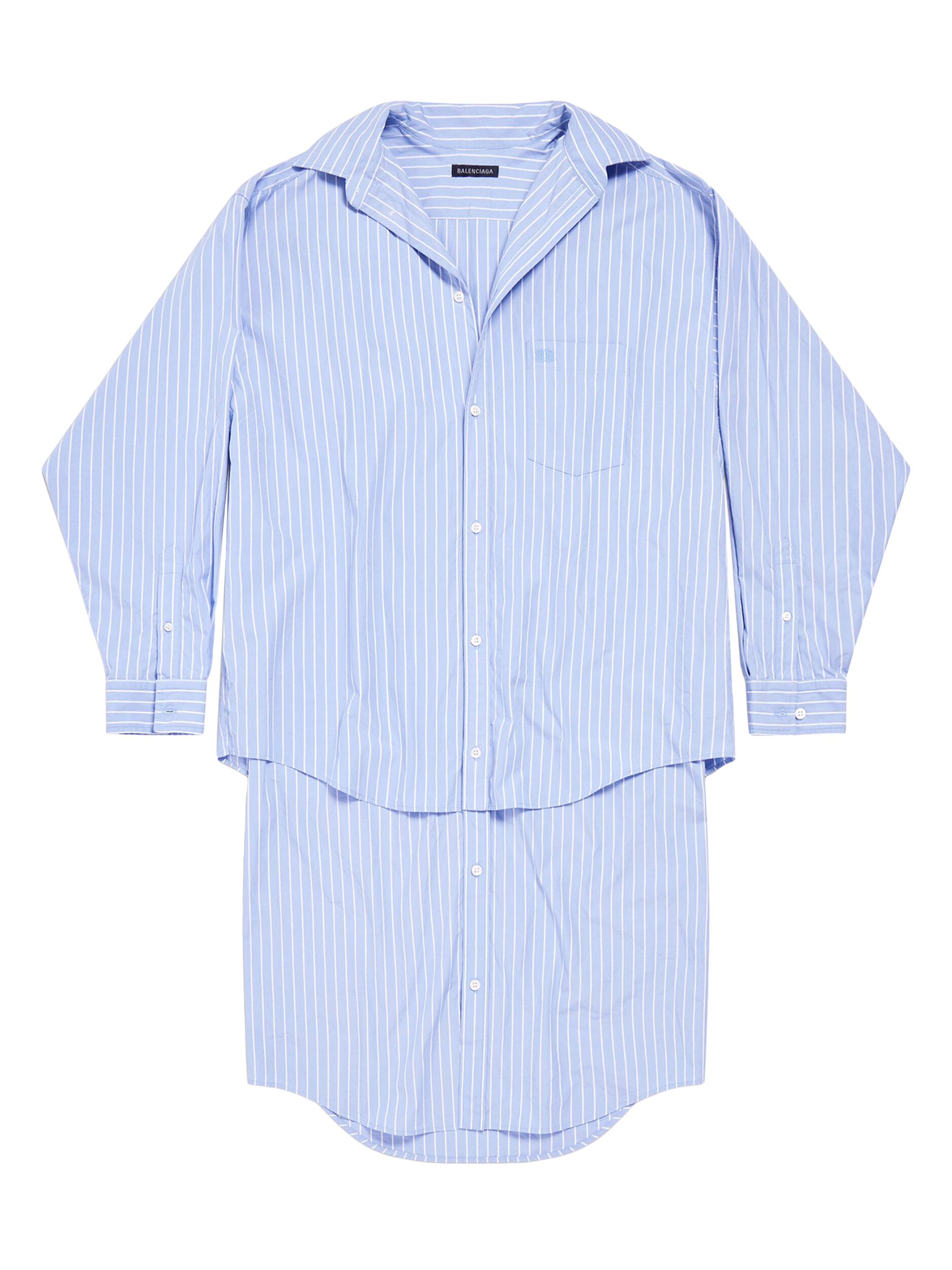 Balenciaga Women's BB Classic Layered Shirt Dress - Blue