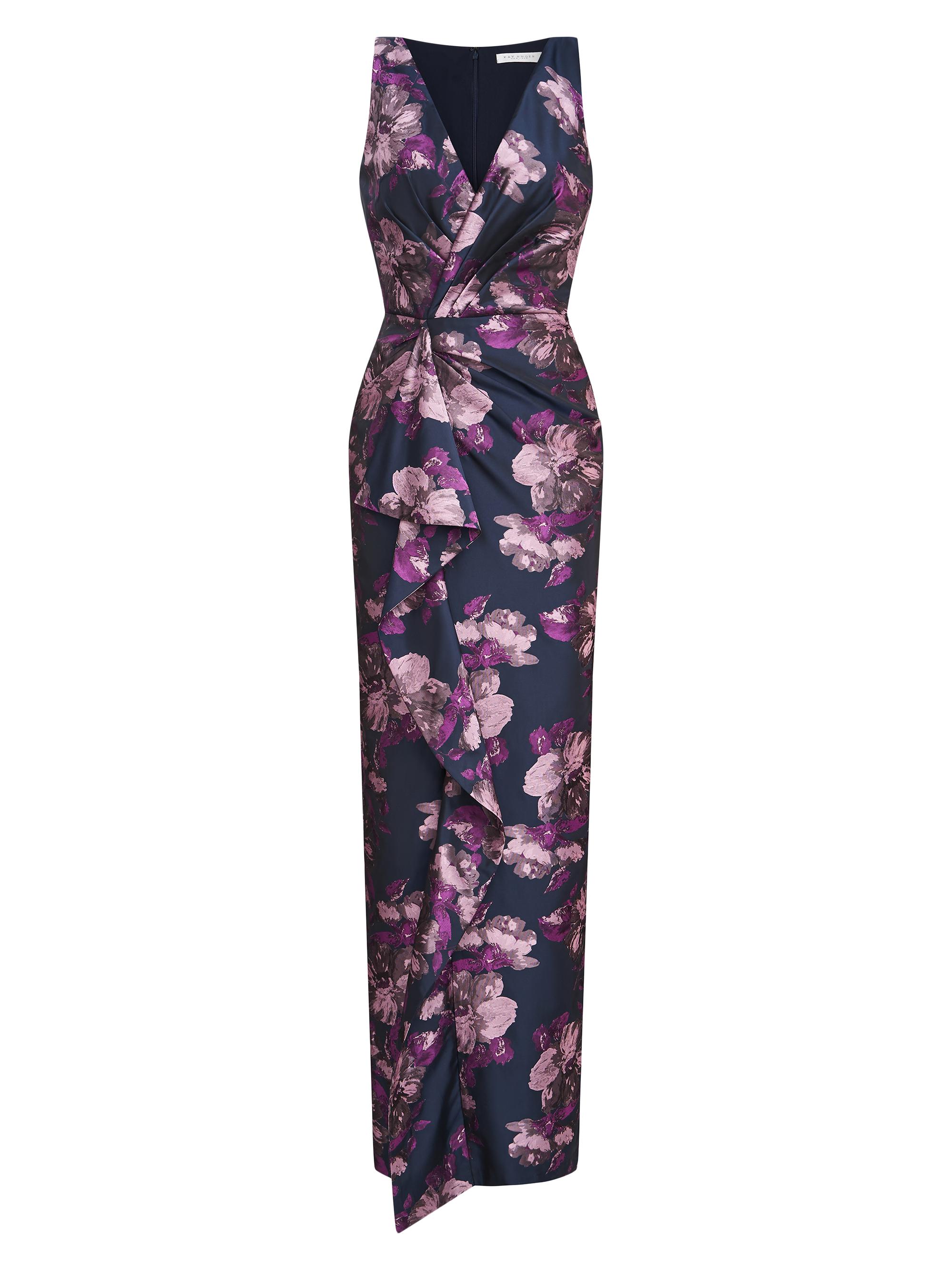 Kay Unger Kennedy Floral Jacquard Draped Gown | Saks Fifth Avenue