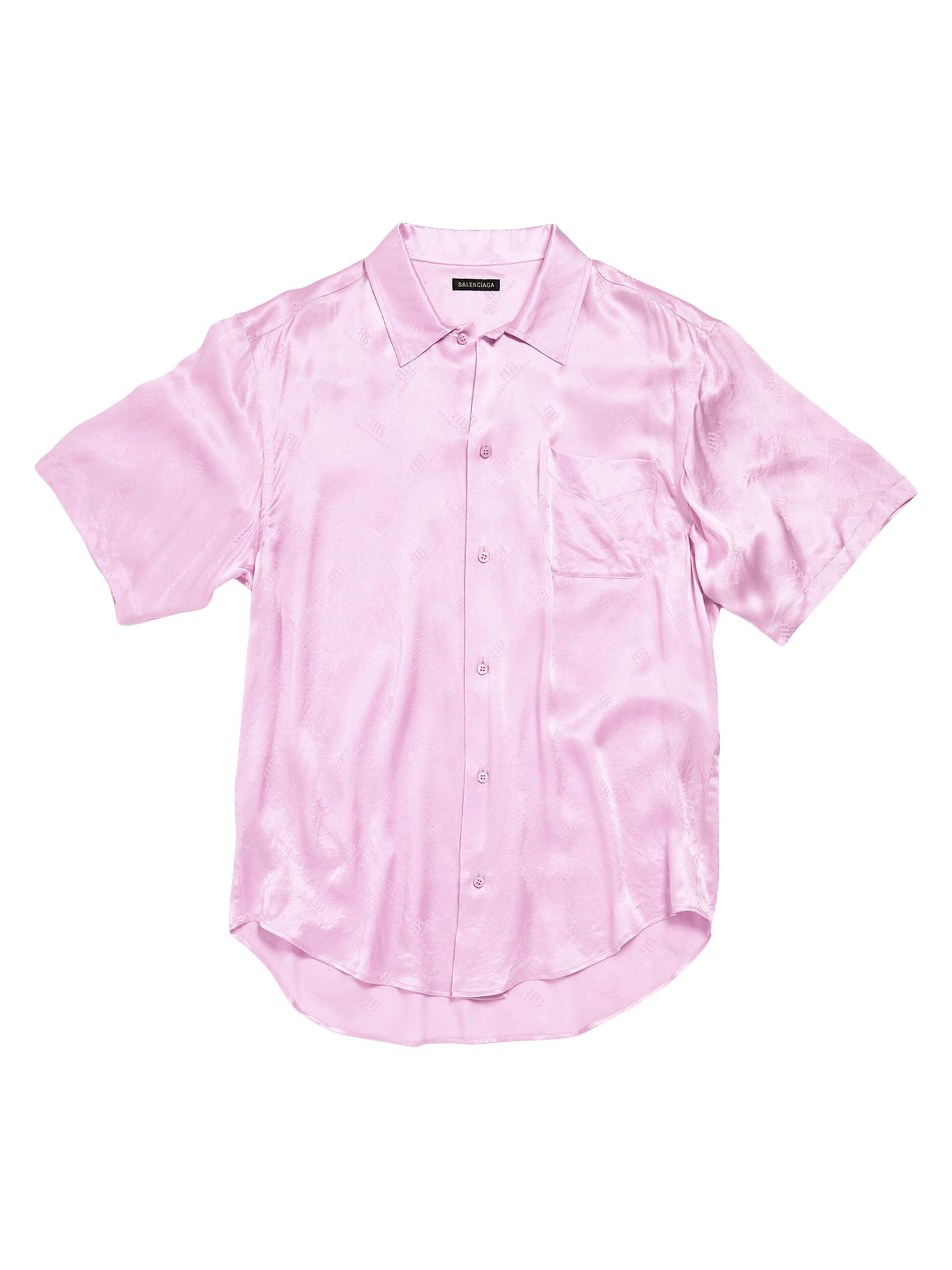 Balenciaga Women's BB Classic Shirt Large Fit - Pink