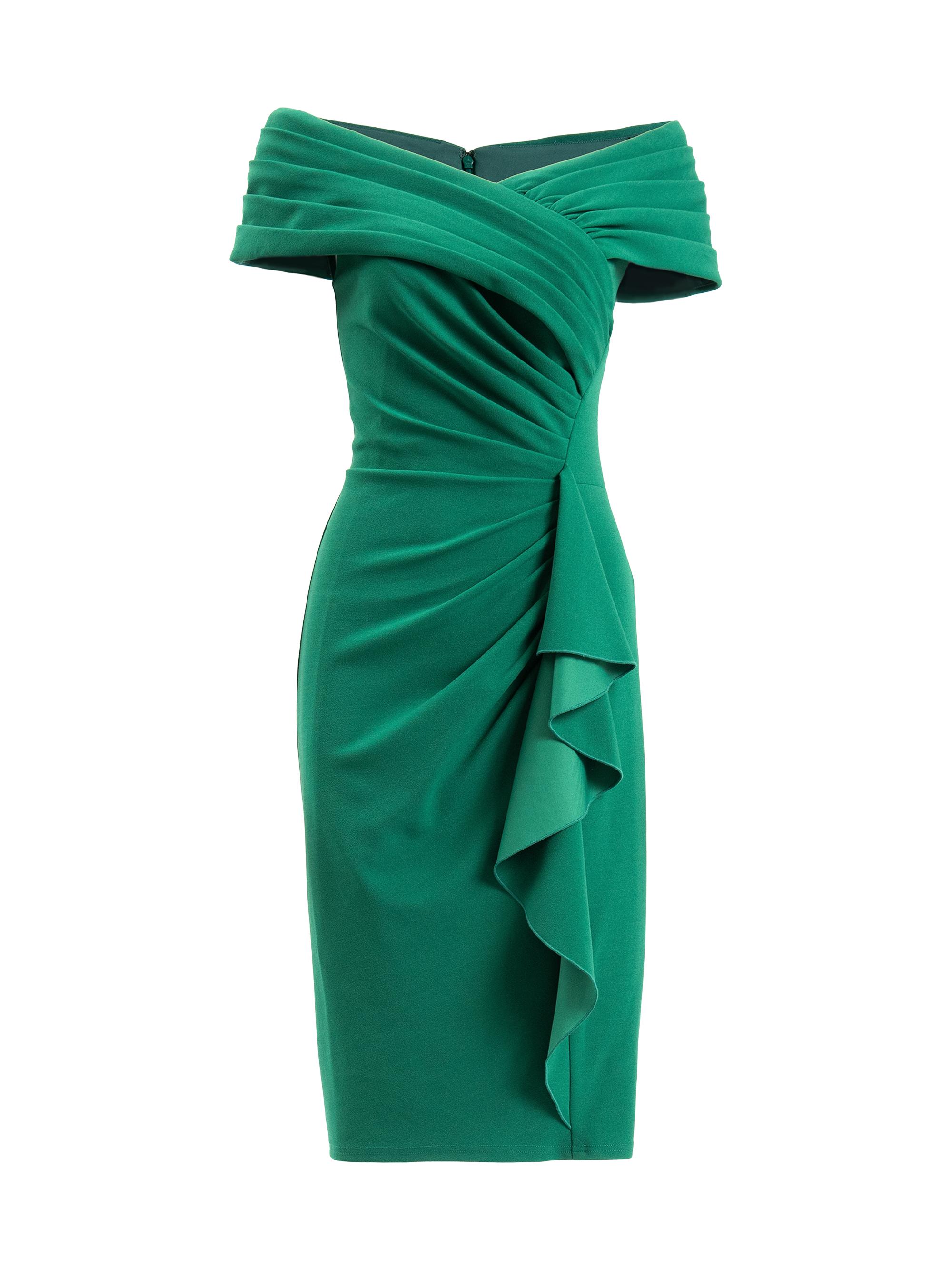 Tadashi Shoji Women's Off-The-Shoulder Ruffled Cocktail Dress - Bamboo