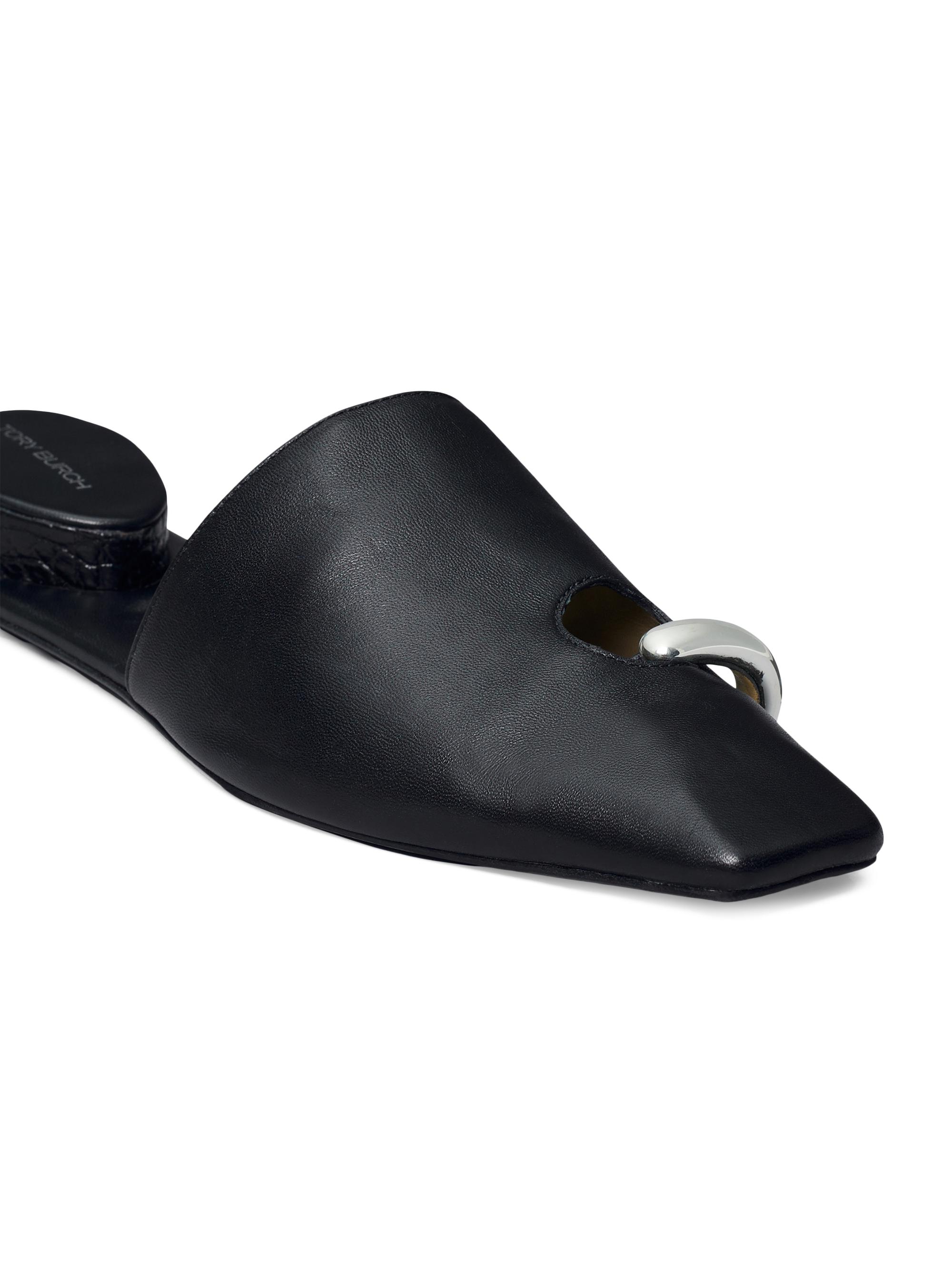 Tory Burch Pierced Leather Mules | Saks Fifth Avenue