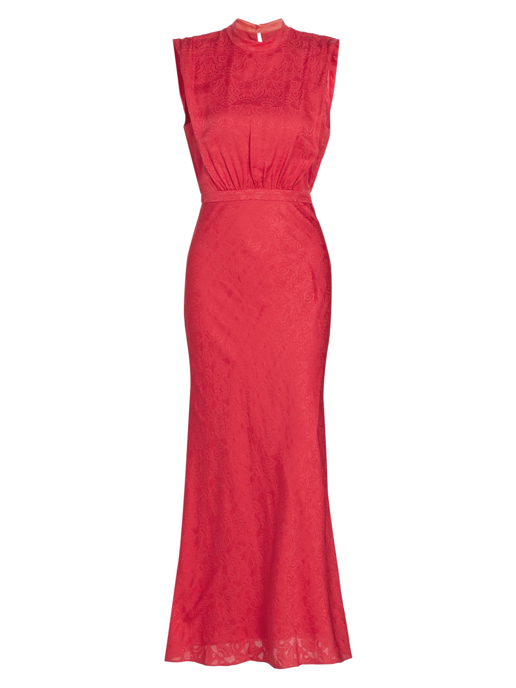 Saloni Stamped Silk Sleeveless Midi-Dress | Saks Fifth Avenue