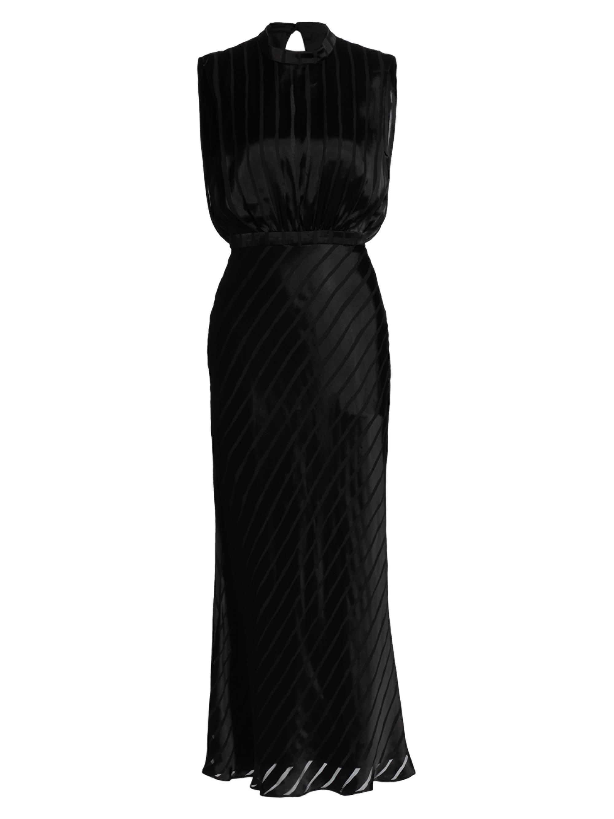 Saloni Stamped Silk Sleeveless Midi-Dress Saks Fifth Avenue