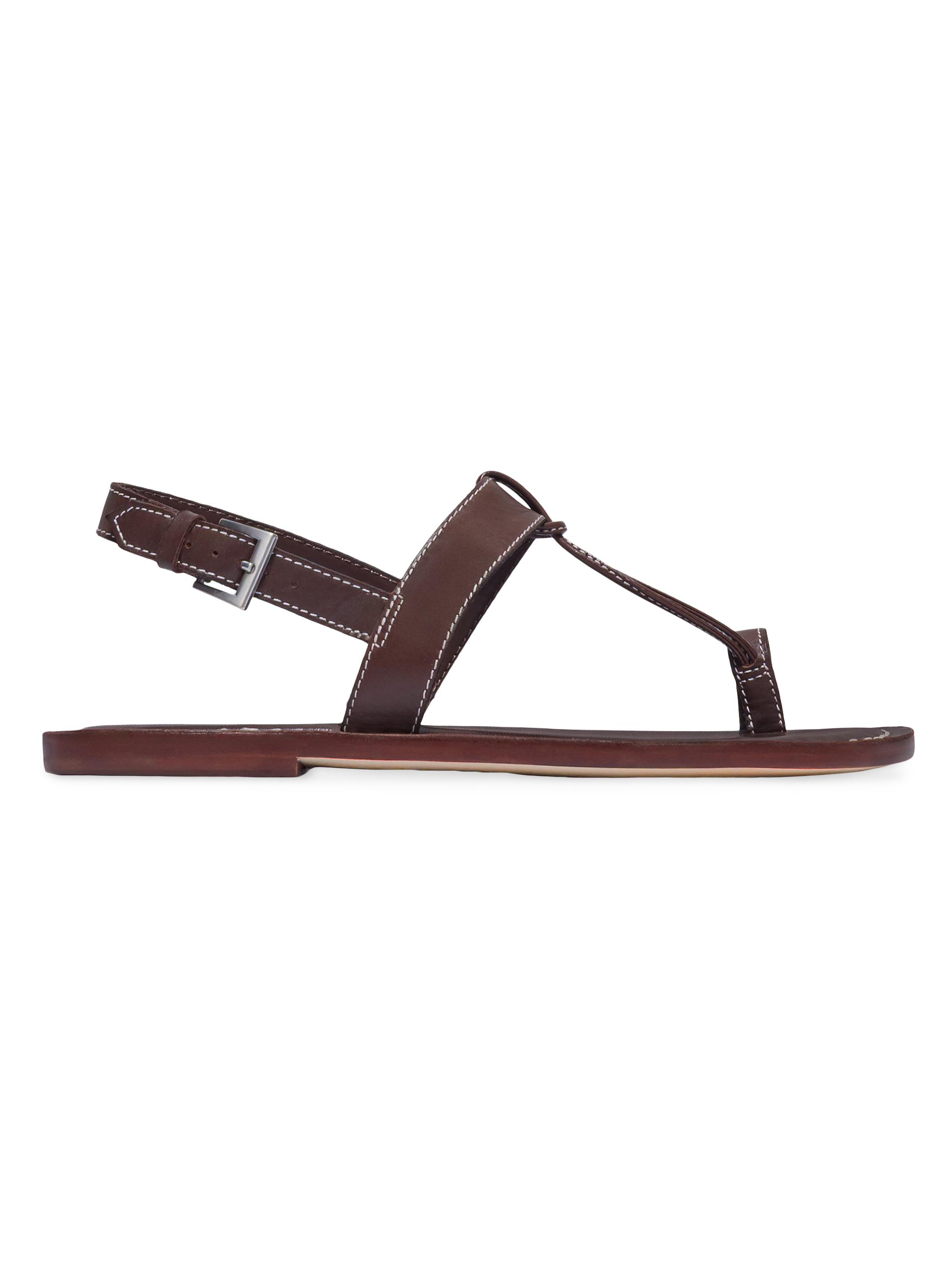 Bernardo Women's Maverick 2 Leather Toe Ring Sandals - Dark Chocolate
