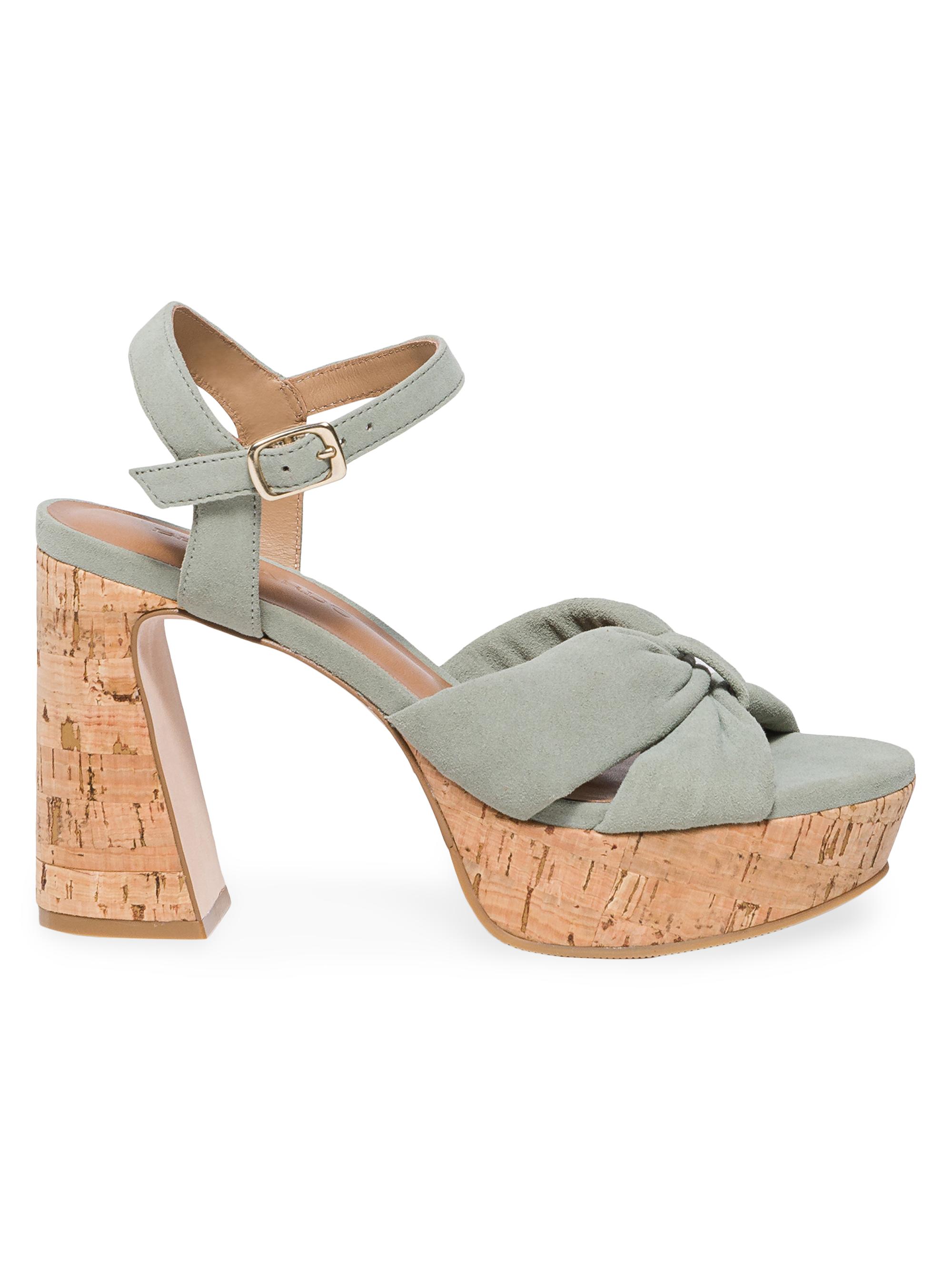 Bernardo Women's Veronika Suede Platform Sandals - Sage