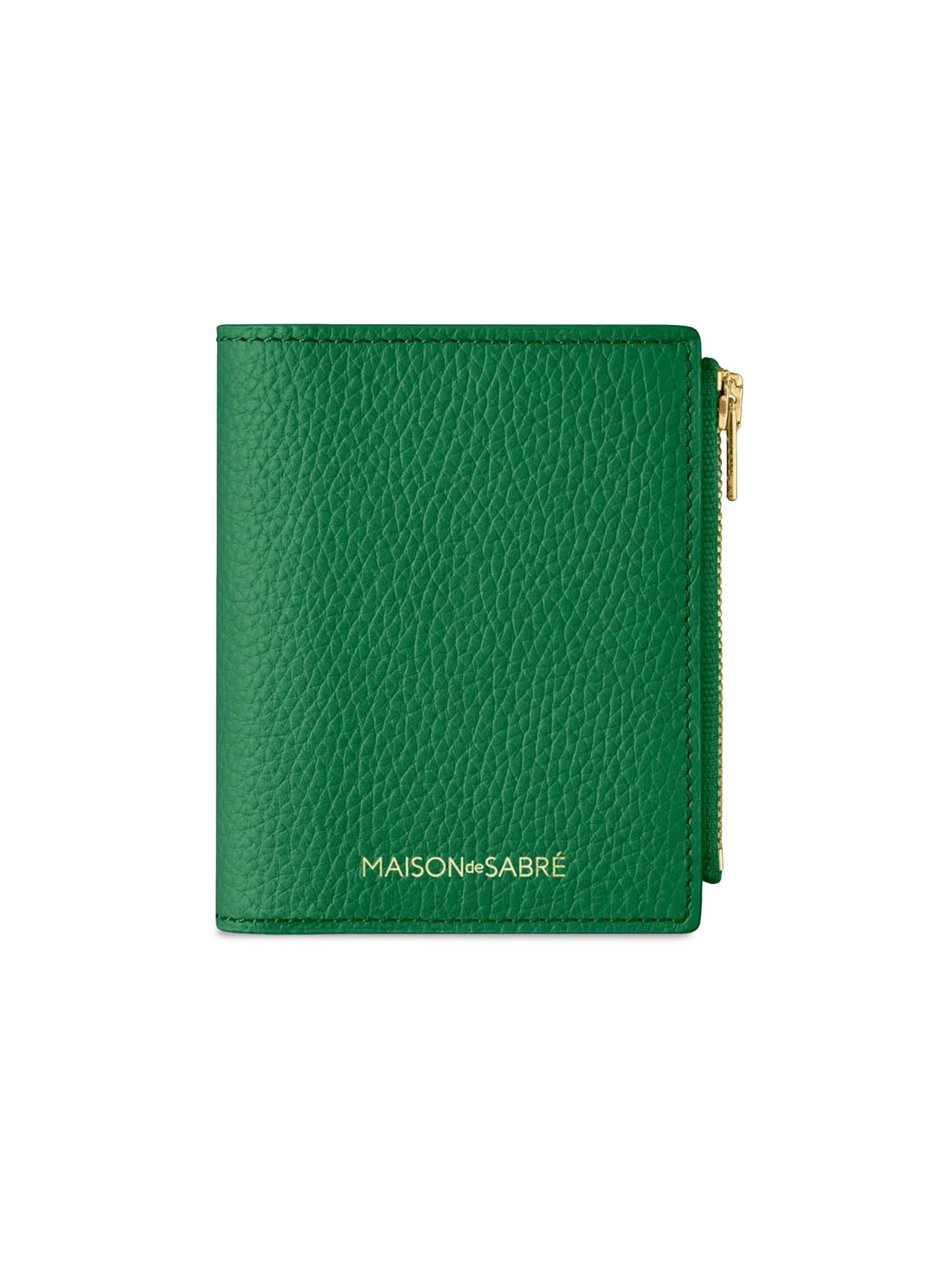 Maison de Sabre Women's Leather Bifold Wallet - Emerald Lily