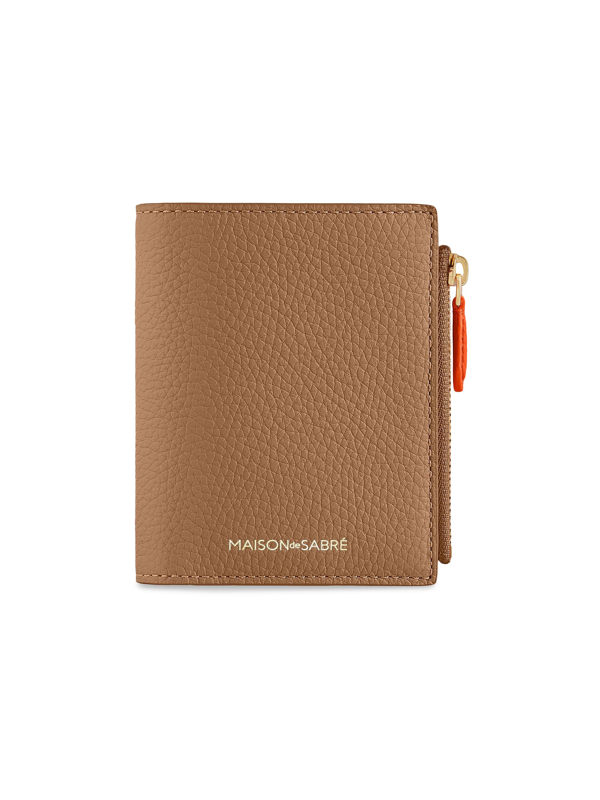 Maison de Sabre Women's Leather Bifold Wallet - Sandstone Manhattan