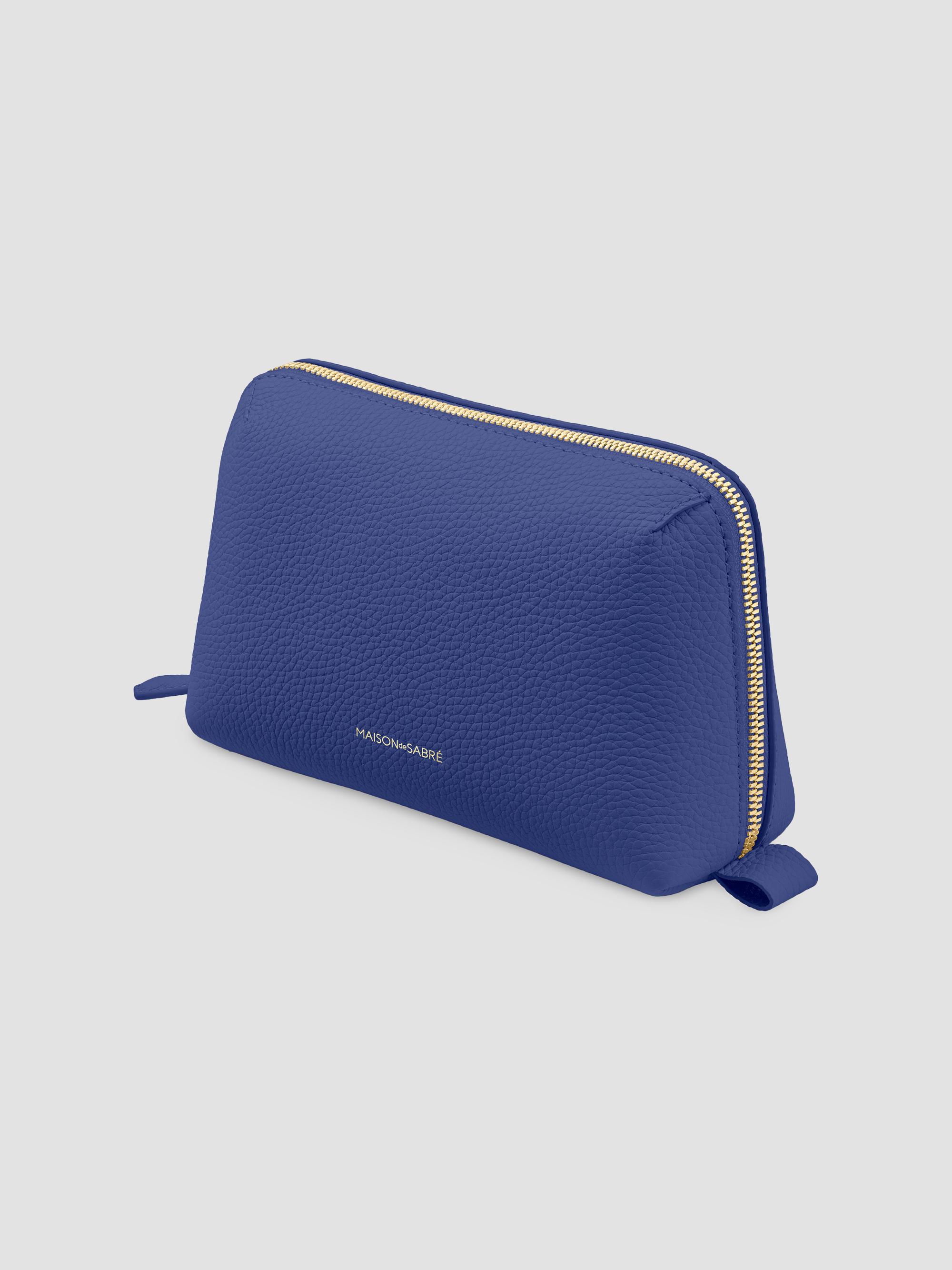 Maison de Sabre Leather Tech Pouch - Lapis Blue | Thumbnail 3