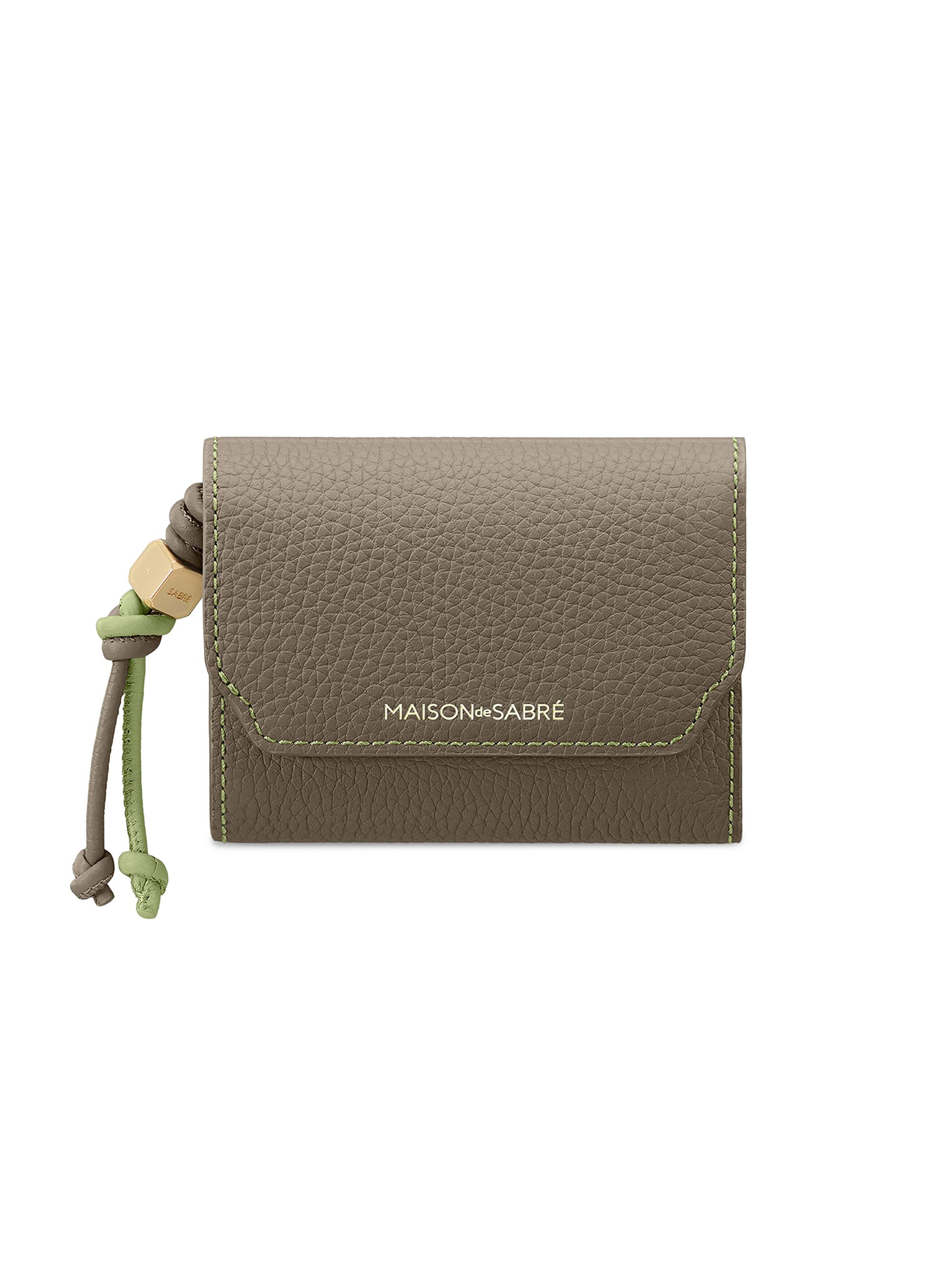 Maison de Sabre Women's Leather Trifold Wallet - Cashmere Matcha