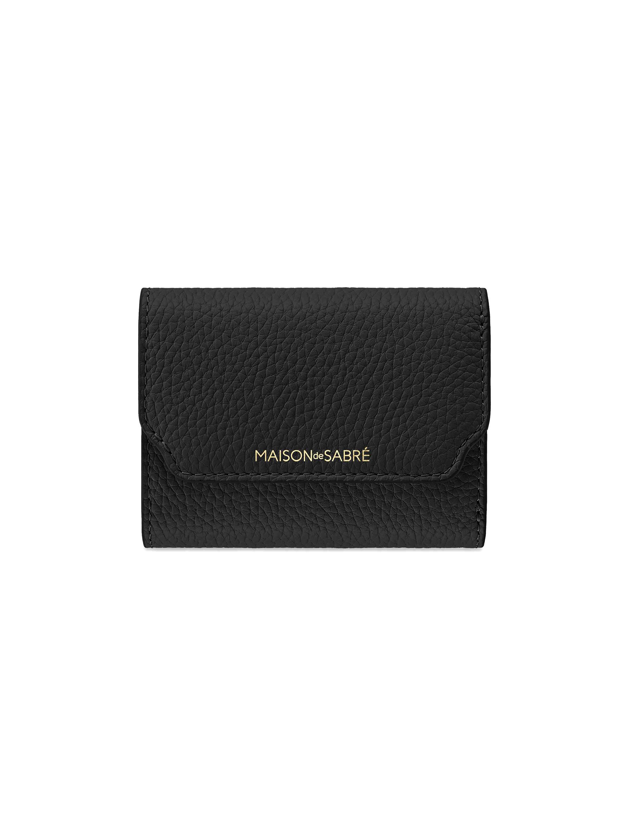 Maison de Sabre Women's Leather Trifold Wallet - Rouge Noir