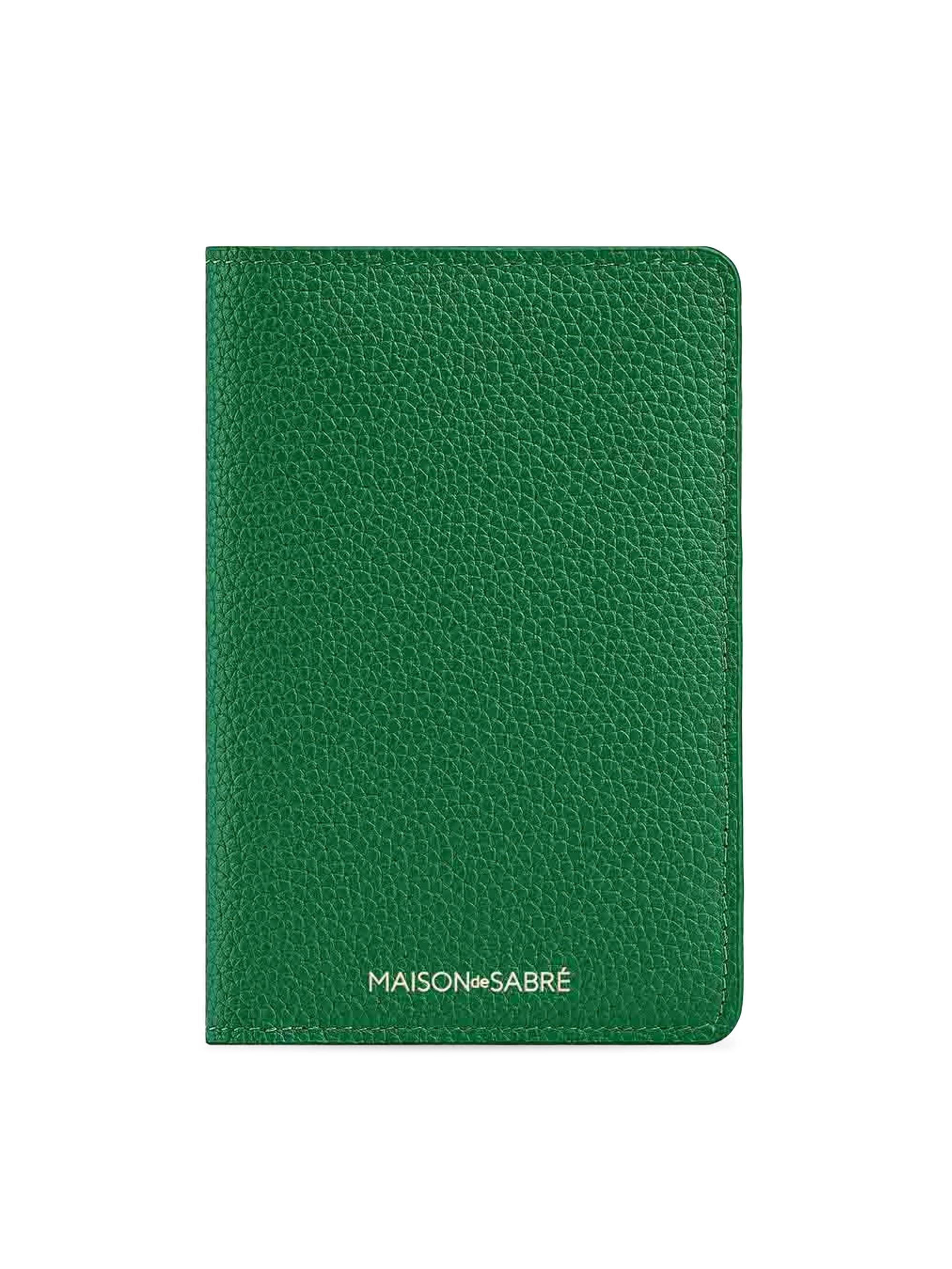 Maison de Sabre Men's Leather Passport Holder - Emerald Green | Thumbnail 5