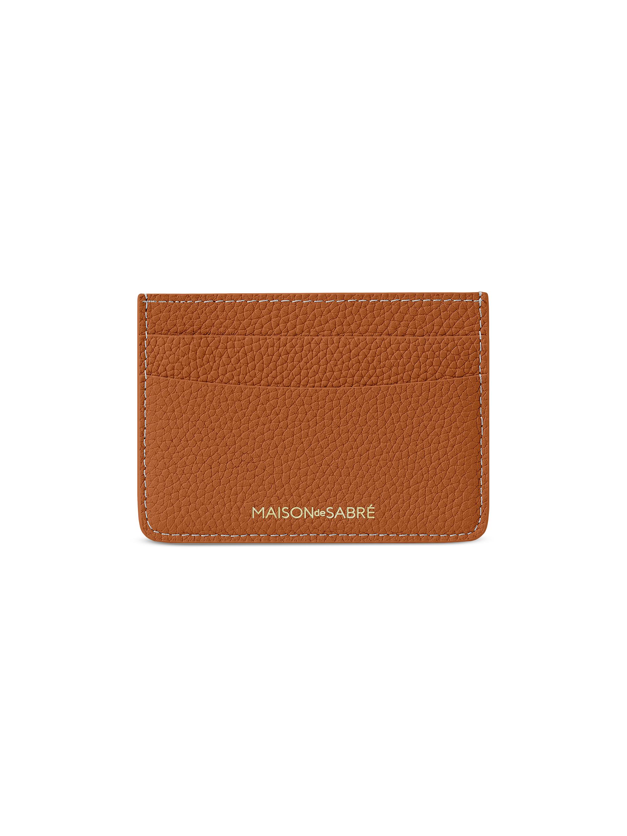 Maison de Sabre Women's Leather Card Holder - Pecan Brown | Thumbnail 7