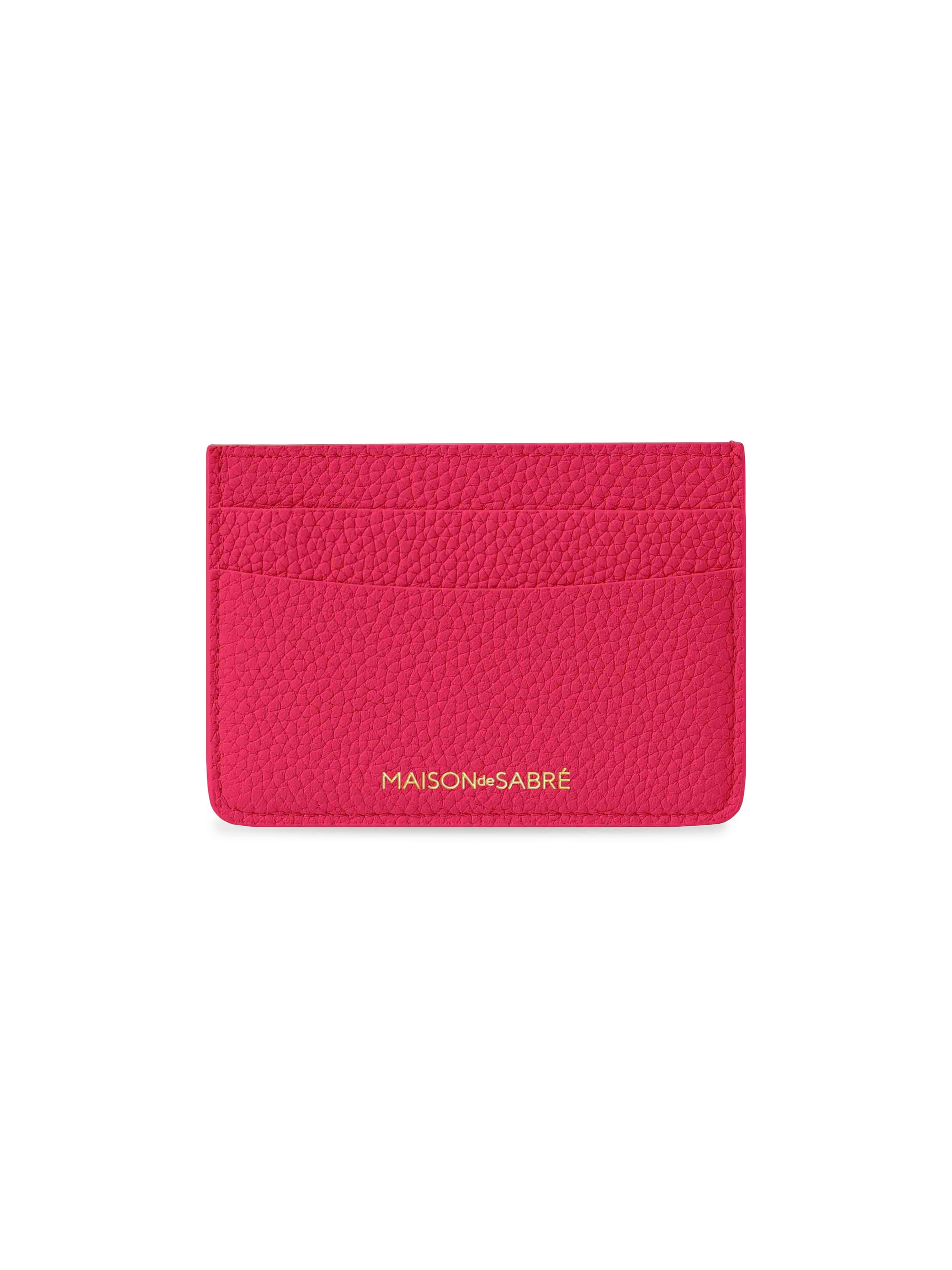 Maison de Sabre Women's Leather Card Holder - Shibuya Fuchsia