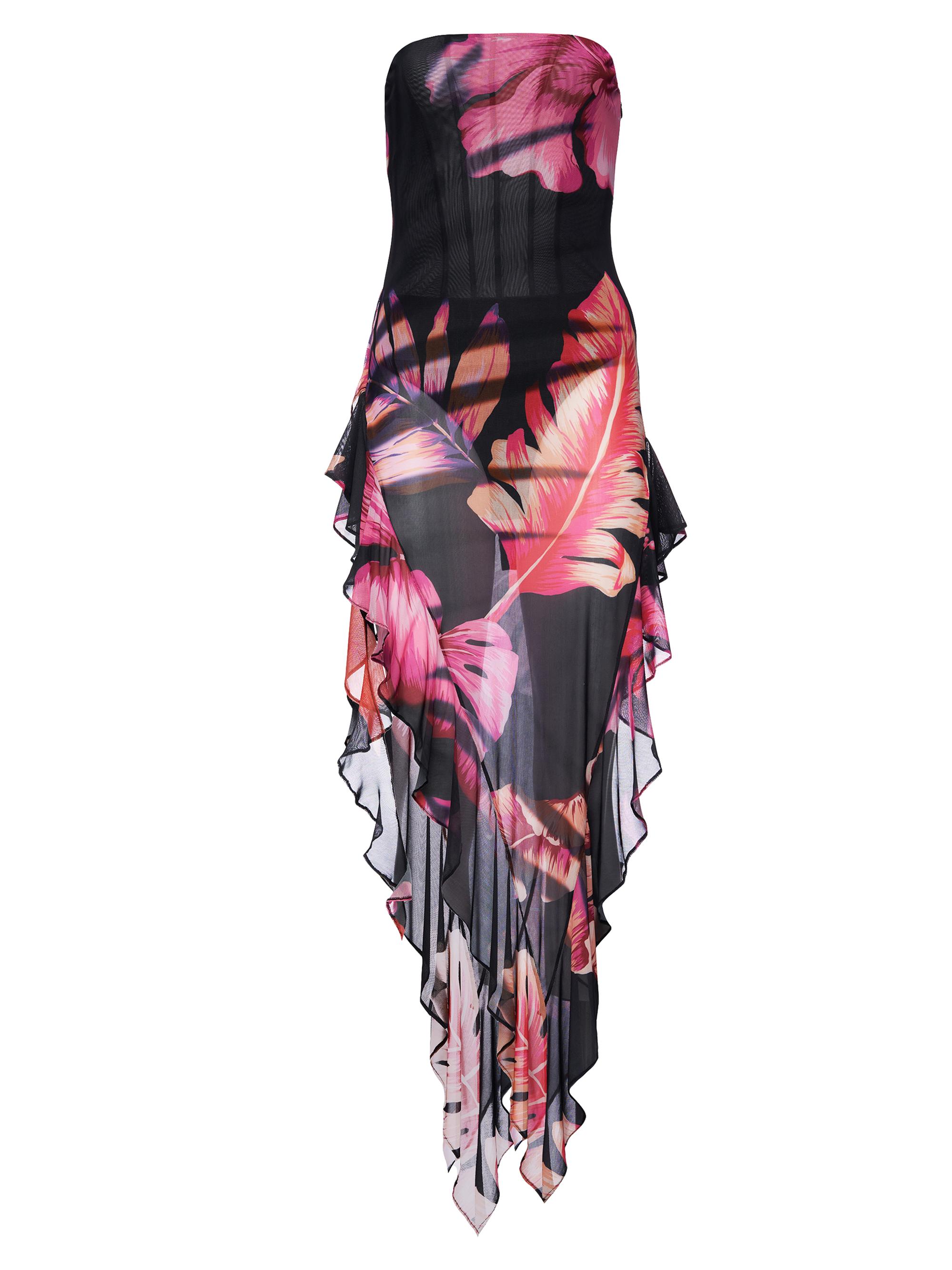 Retrofête Women's Atlas Dress - Tropical Leaf