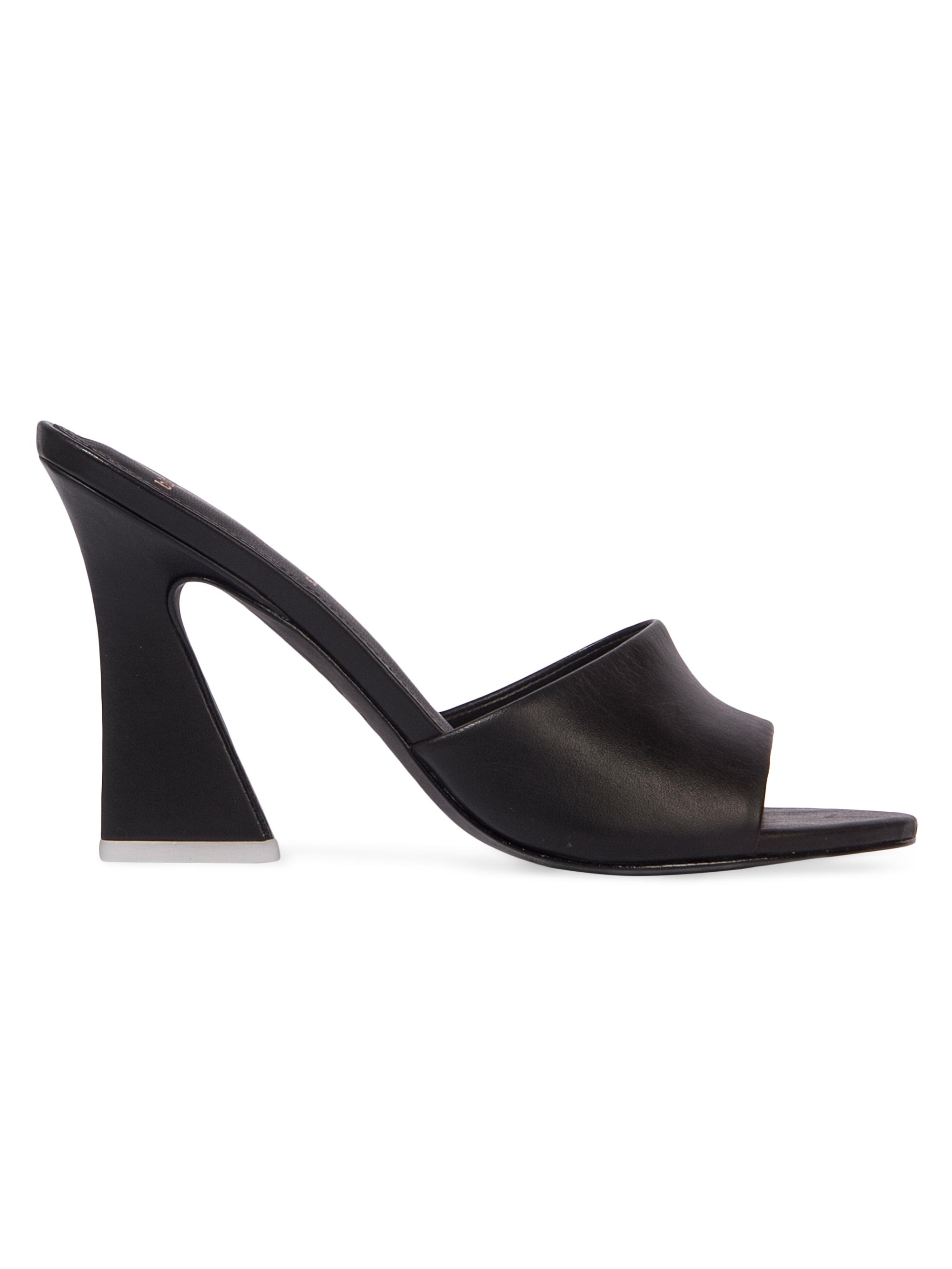 Black Suede Studio Women's Nadya High Heel Mules - Black Nappa