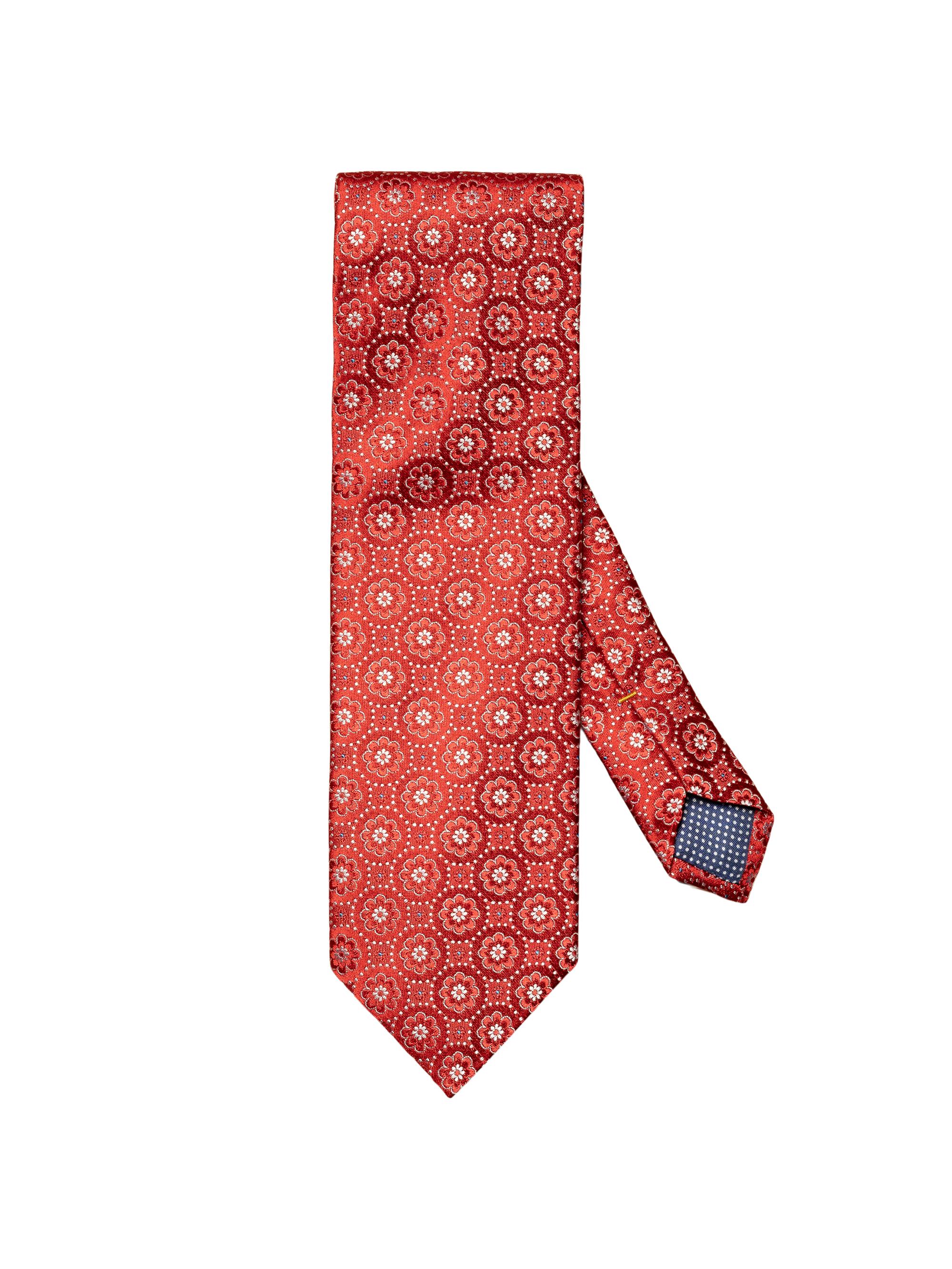 Eton Men's Floral Silk Tie - Blue