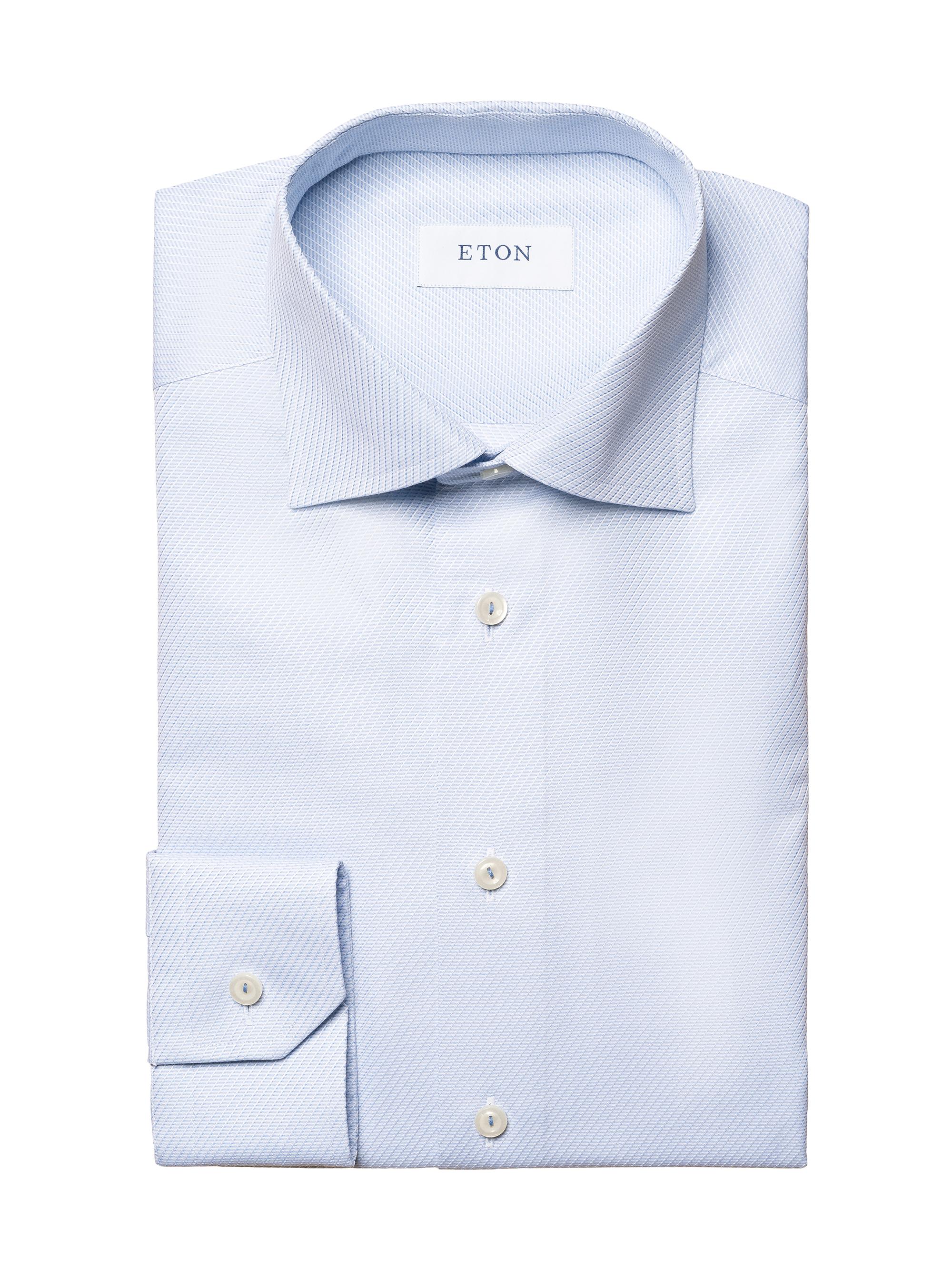 Eton Men's Contemporary-Fit Dobby Shirt - Blue