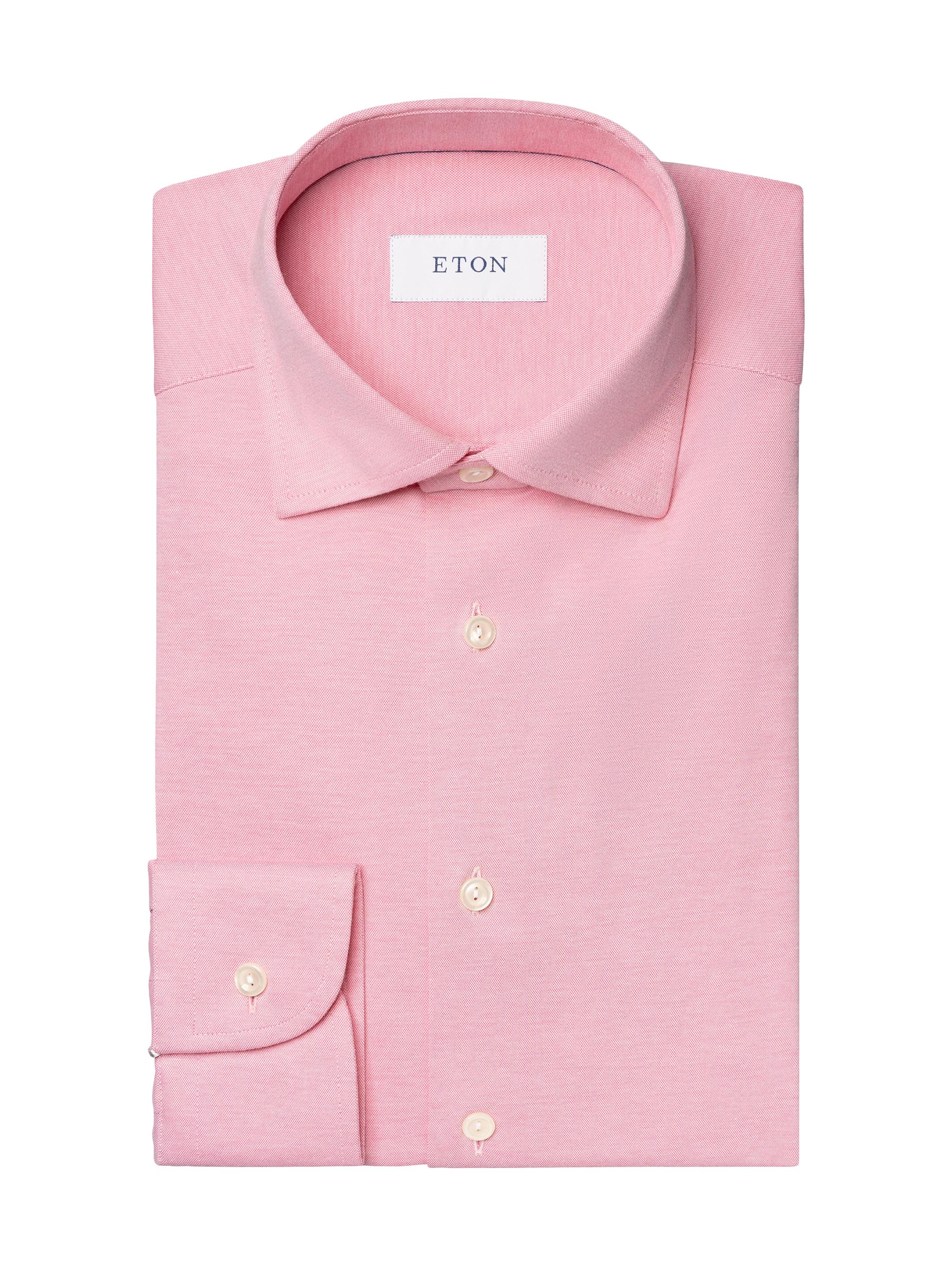 Eton Men's Slim-Fit Solid 4Flex Stretch Shirt - Pink