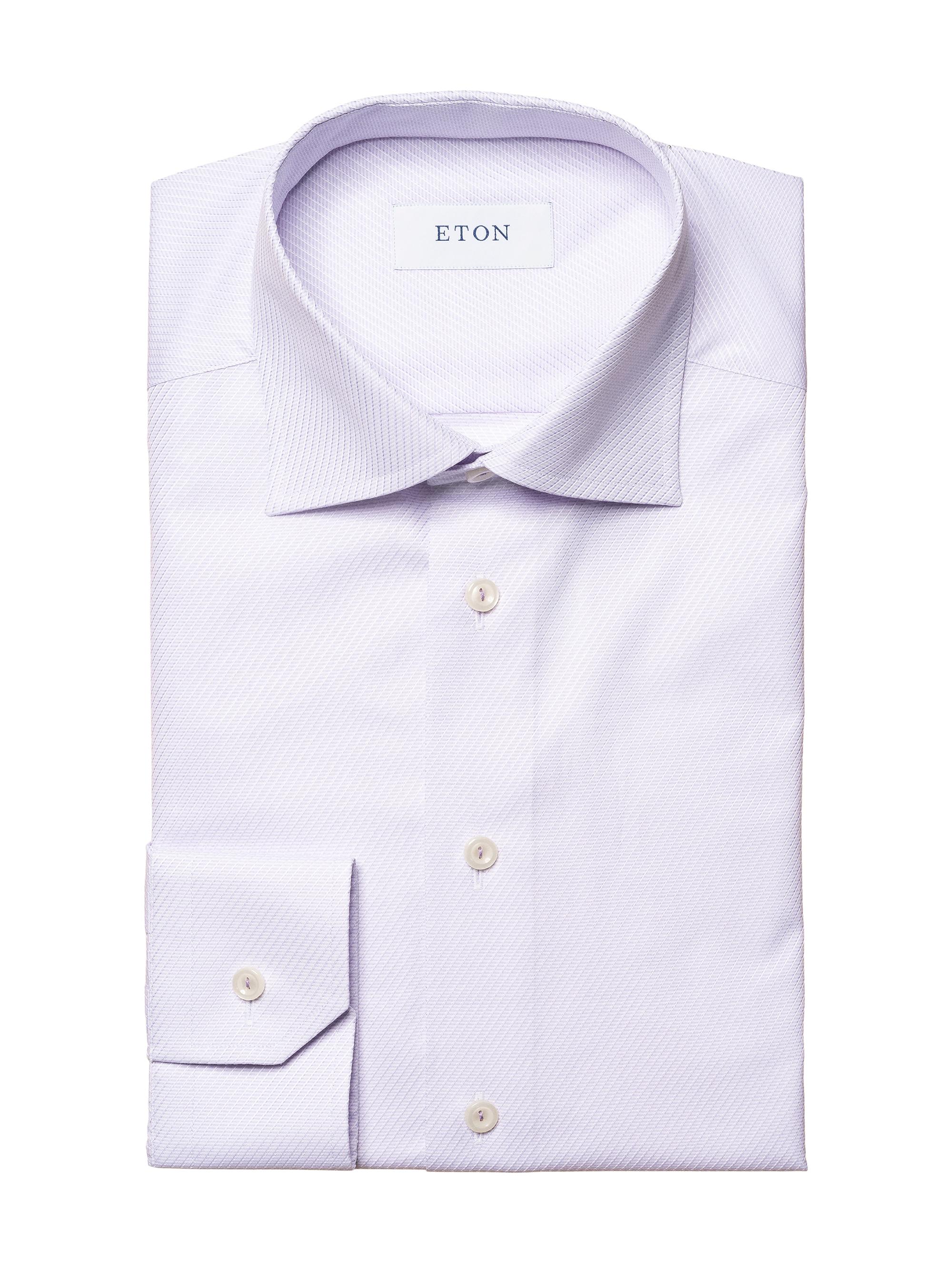 Eton Men's Slim-Fit Dobby Shirt - Purple