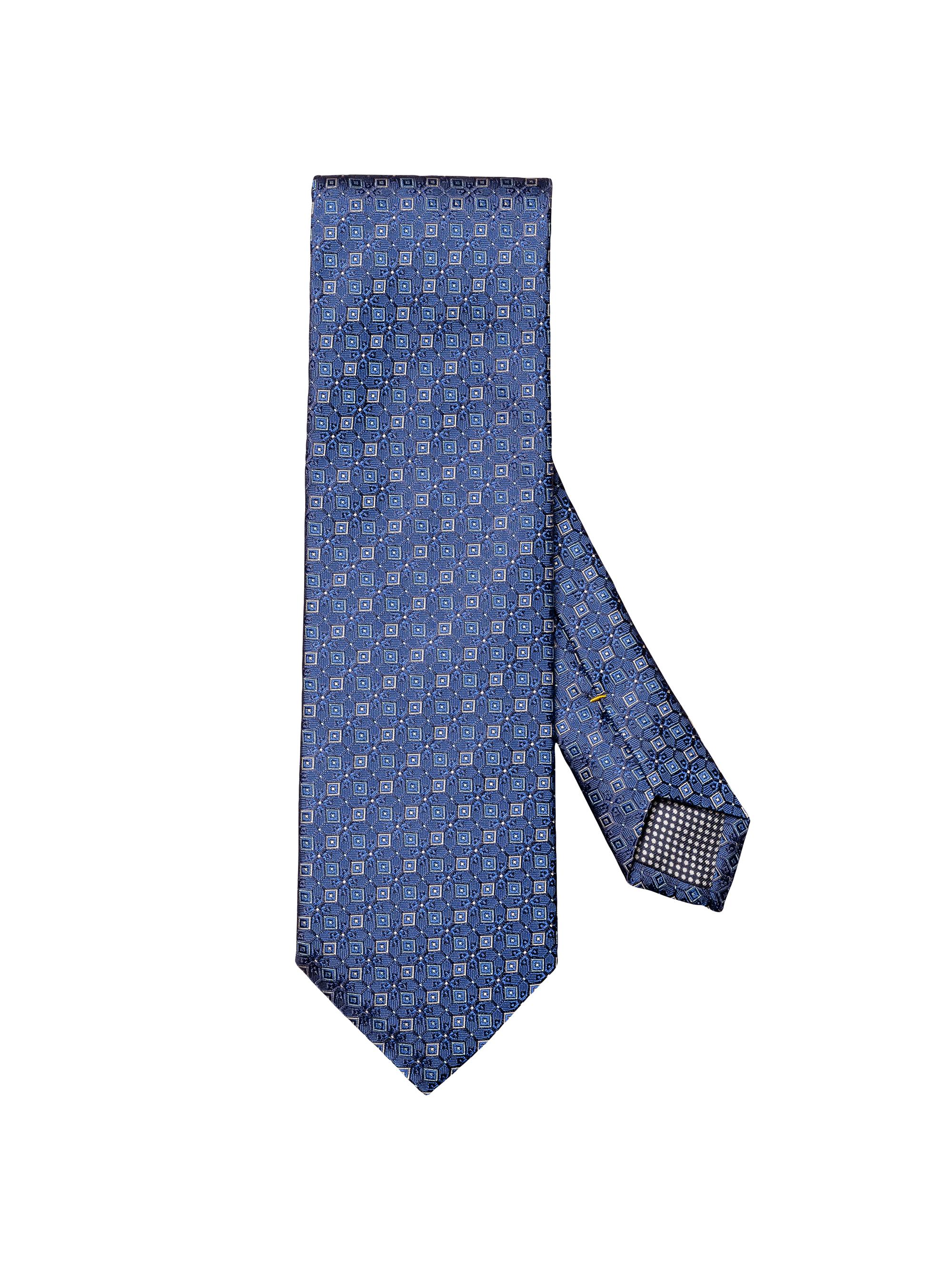 Eton Men's Geometric Silk Tie - Purple