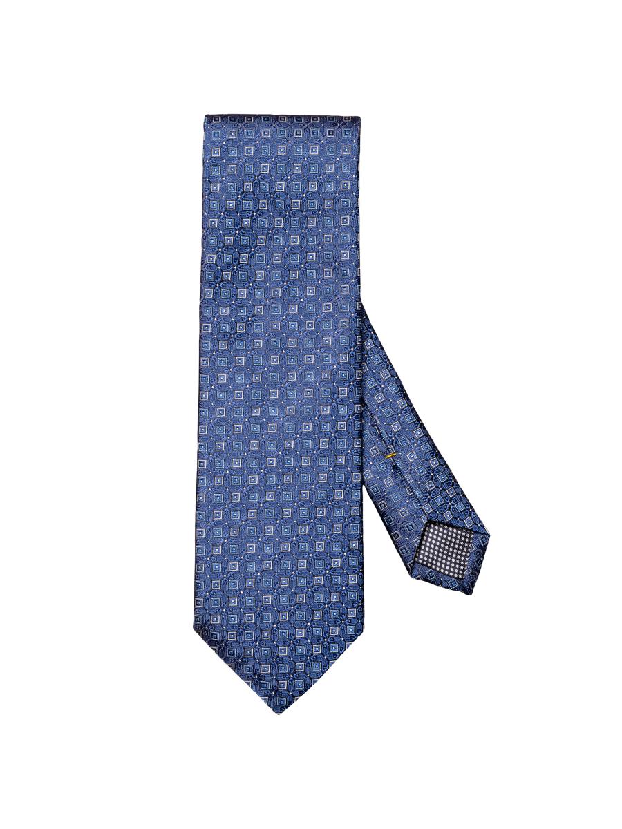 Eton Men's Micro-square Woven Silk Tie In Blue