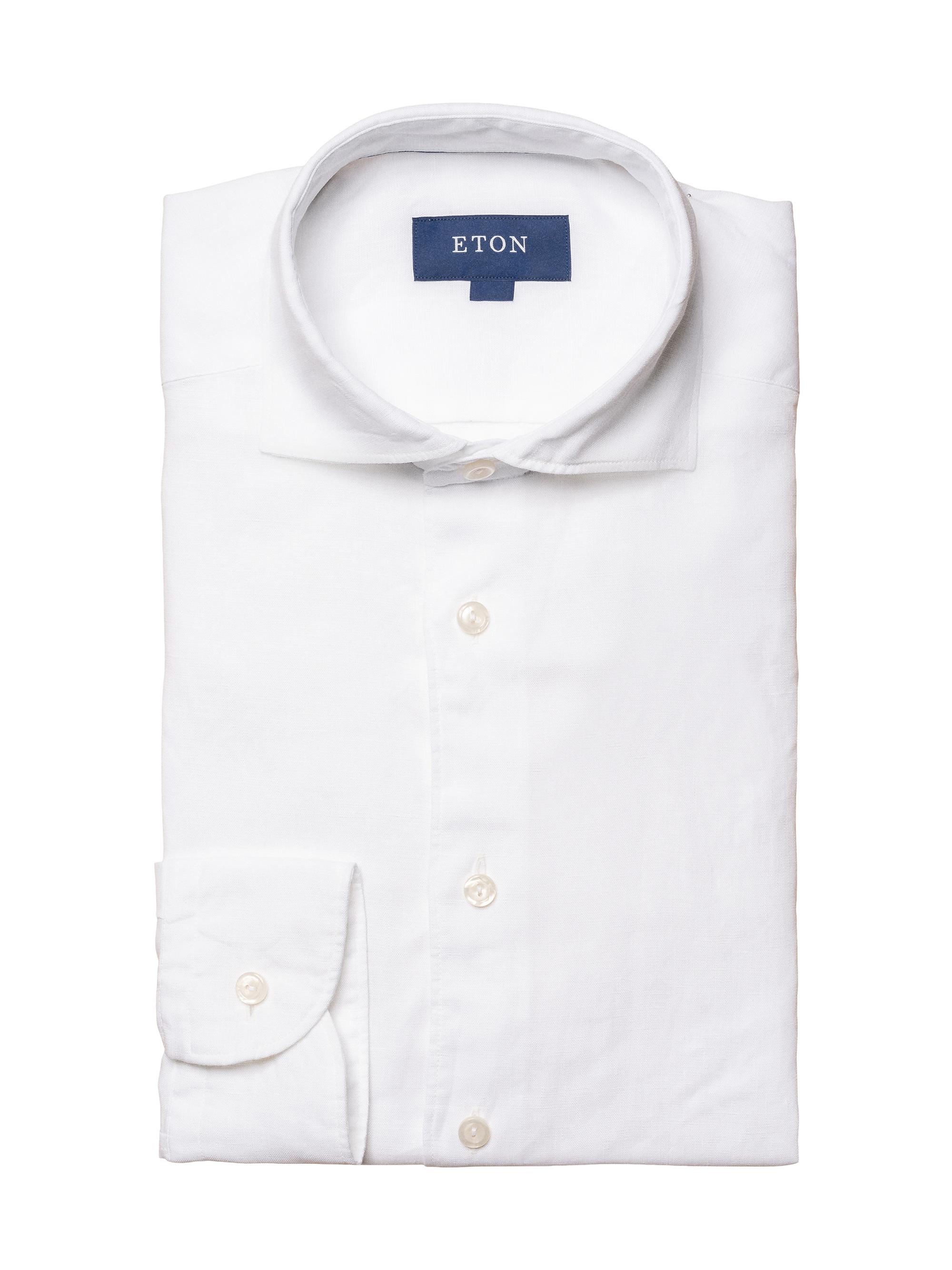 Eton Men's Contemporary-Fit Linen Shirt - White