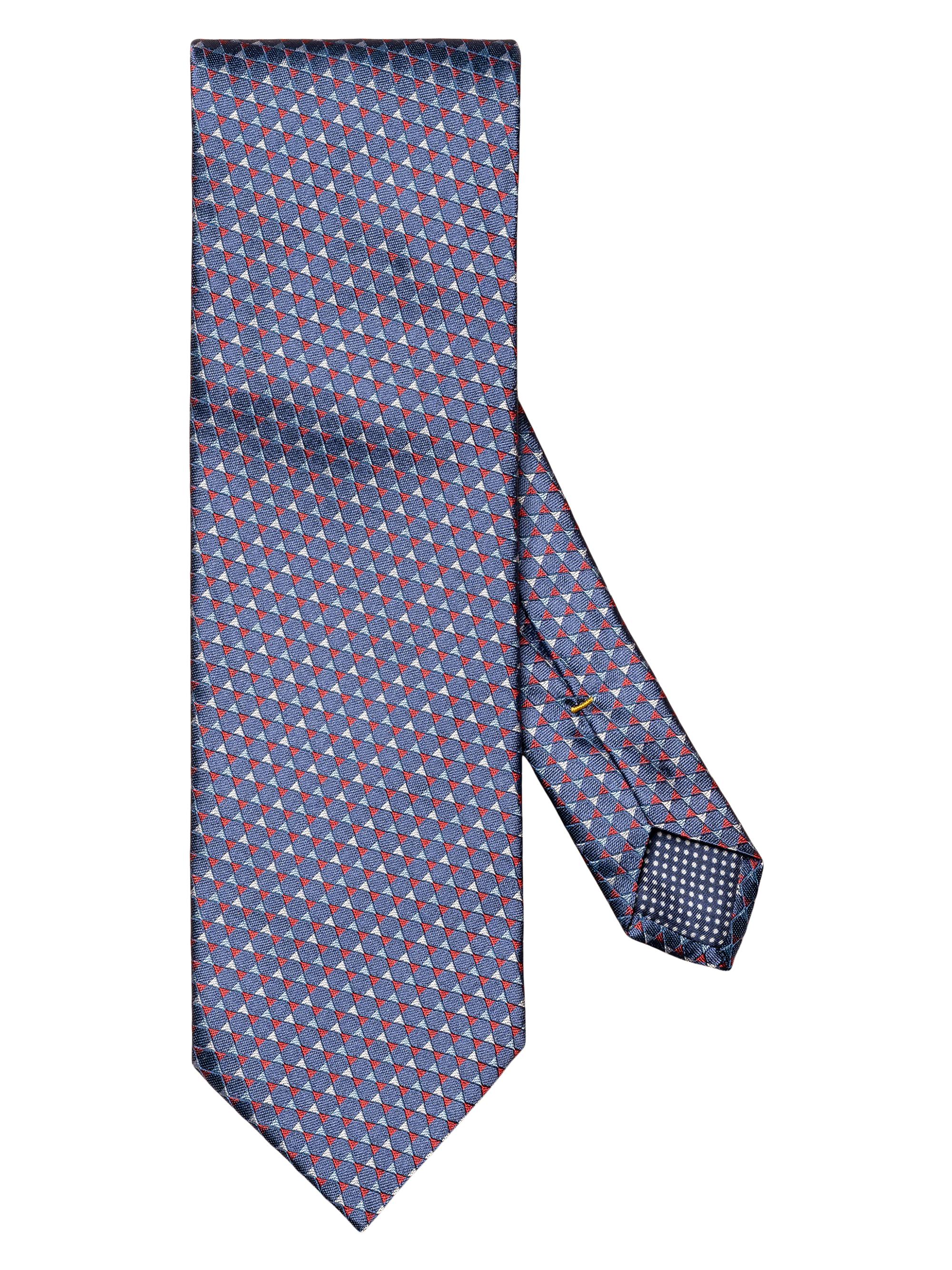 Eton Men's Geometric Silk Tie - Orange