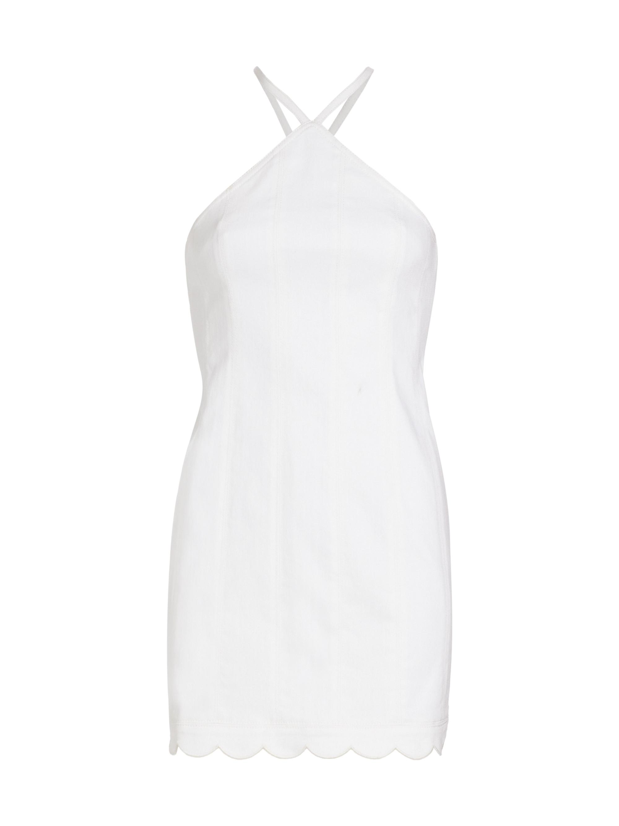 CINQ A SEPT Women's Hadley Halter Minidress - White