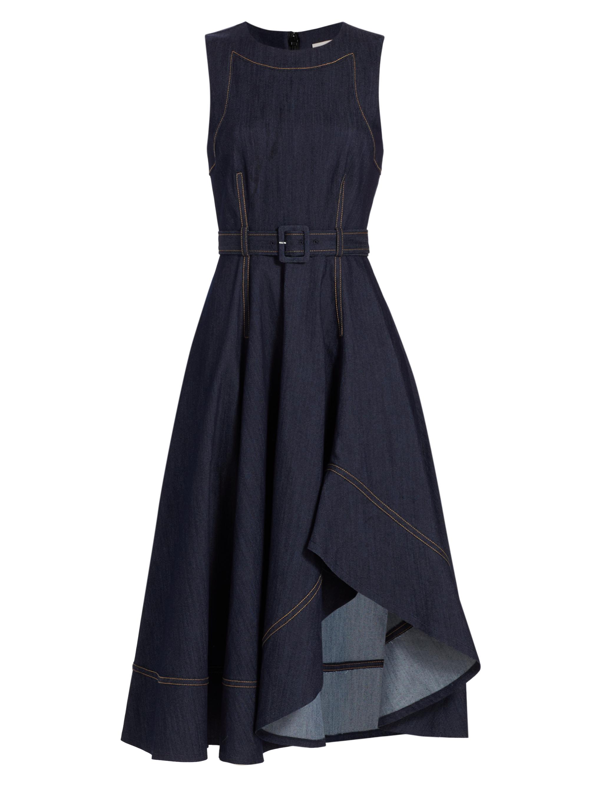 Cinq à Sept Zelda Denim Belted Midi-Dress | Saks Fifth Avenue