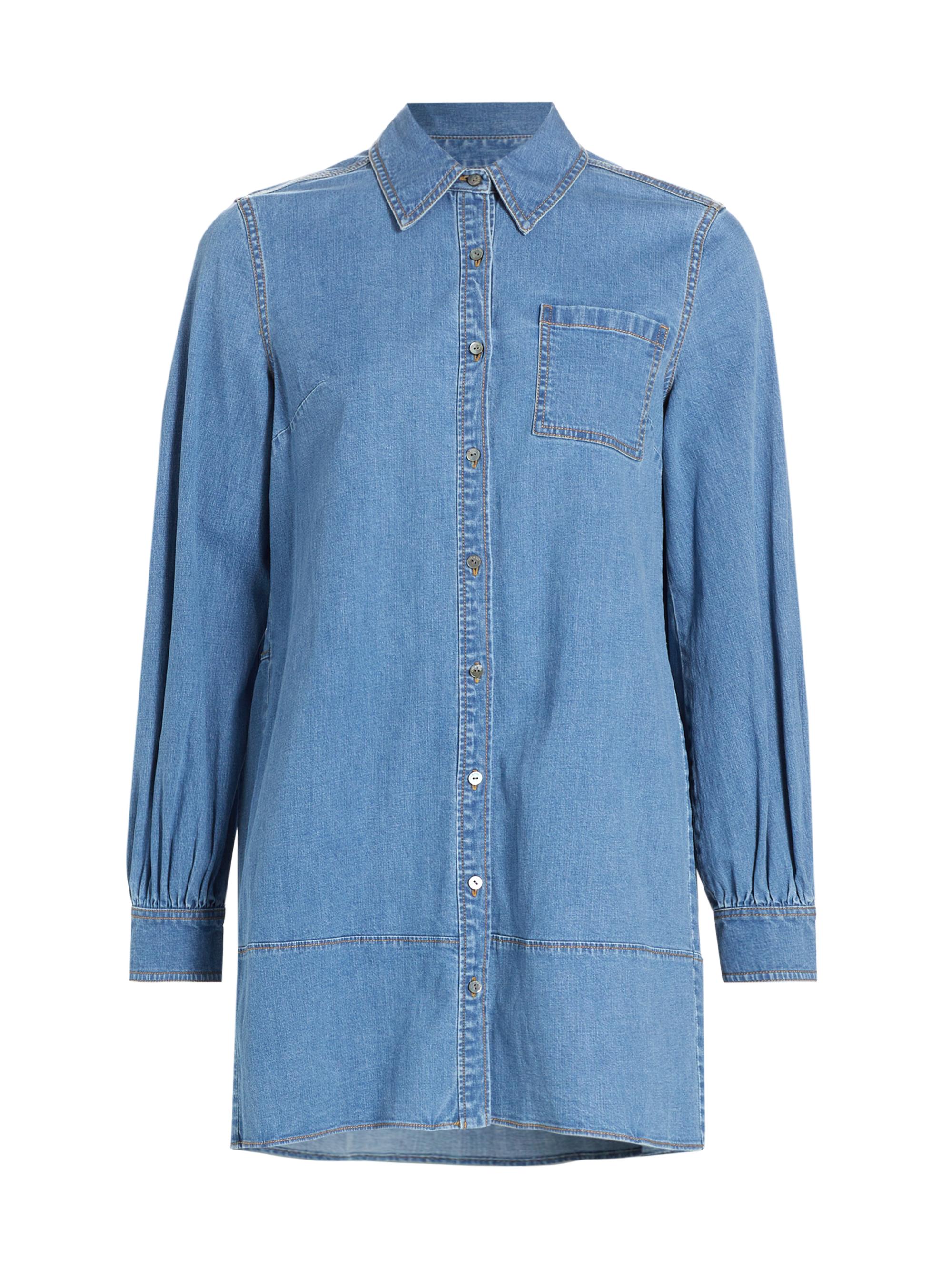 CINQ A SEPT Women's Adette Denim Shirtdress - Light Wash