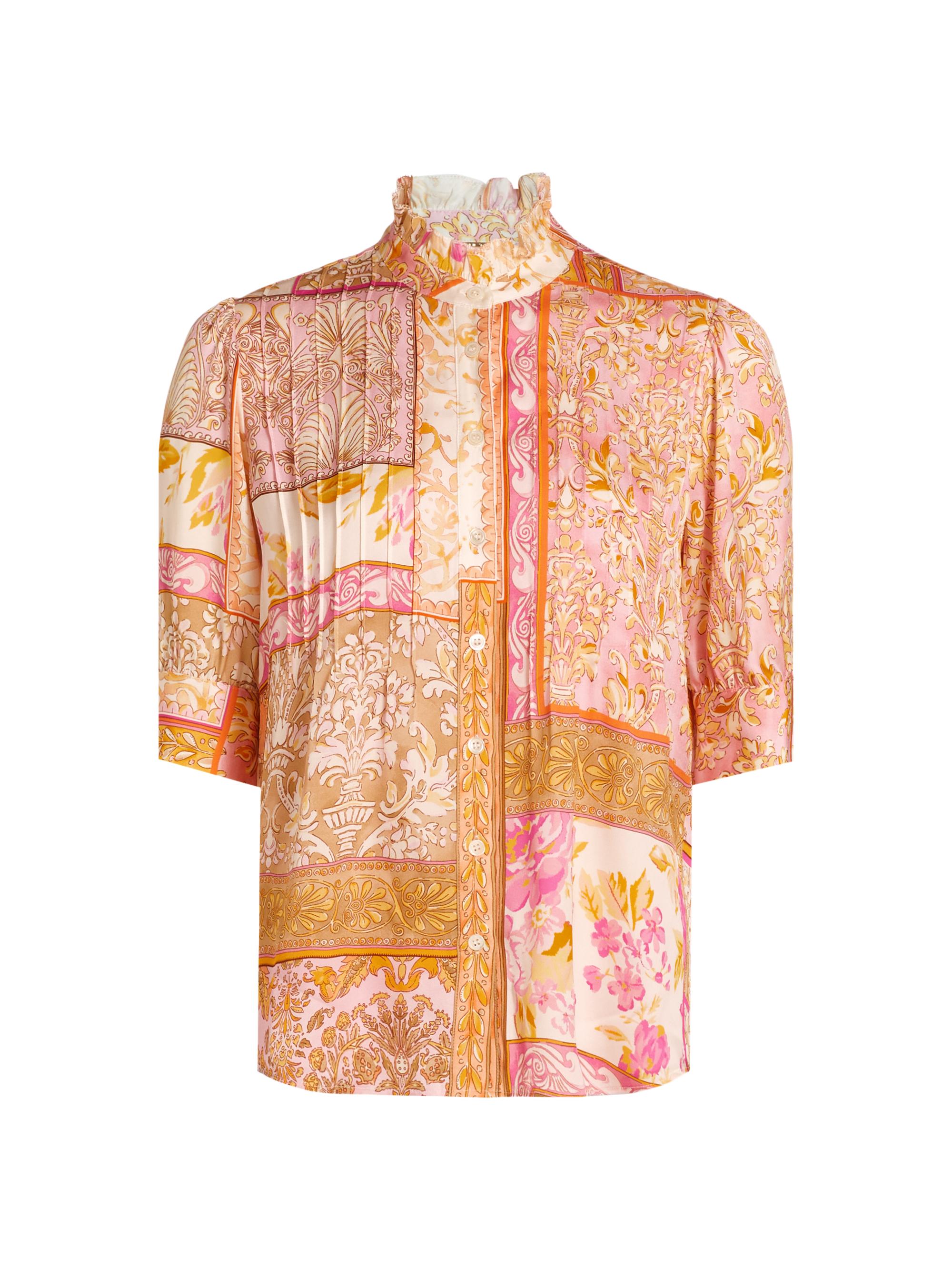 Elie Tahari Women's The Selene Printed Silk Blouse - Aurura Print