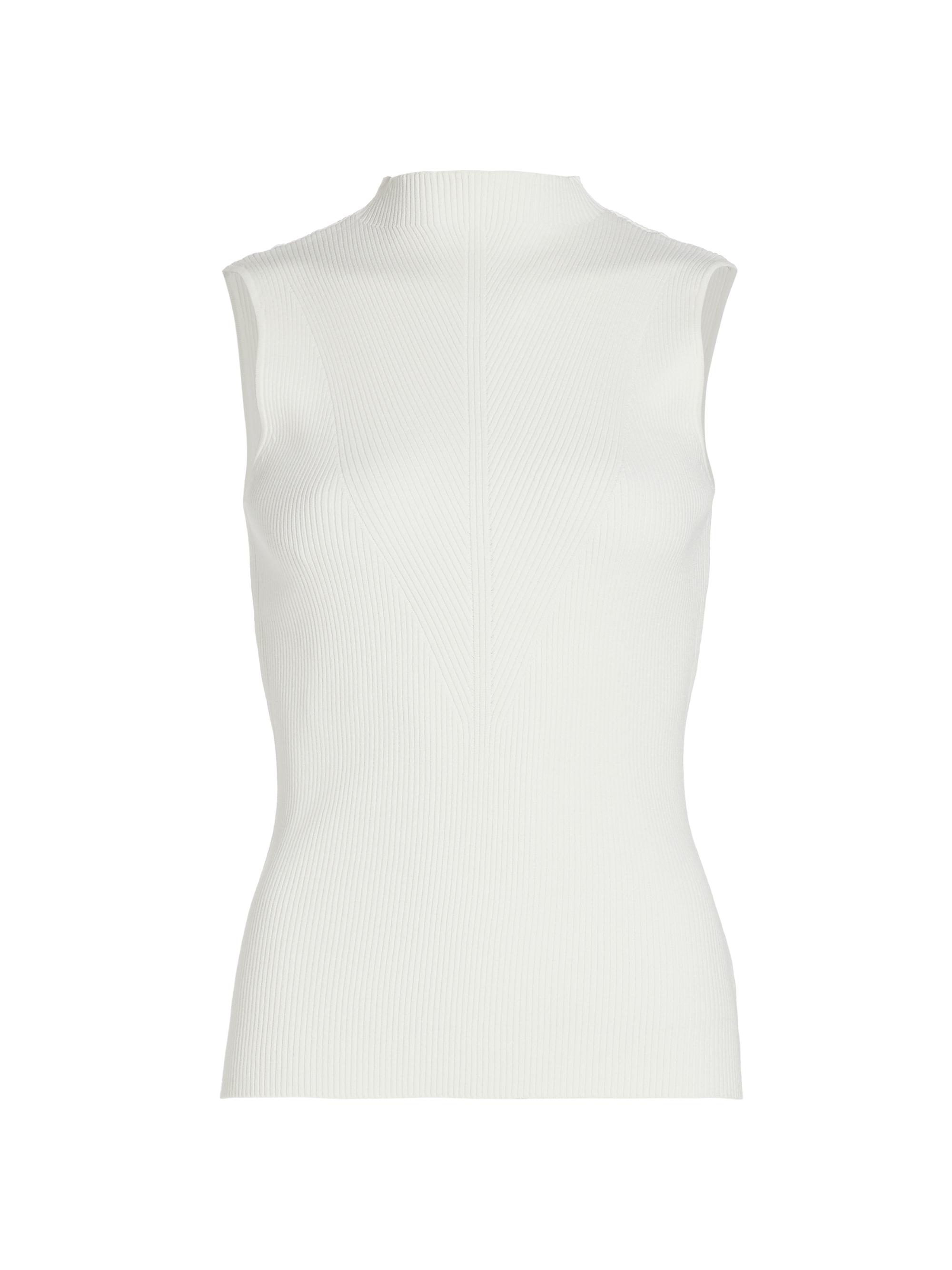 Elie Tahari Women's Liza Rib-Knit Sweater Tank - Sky White