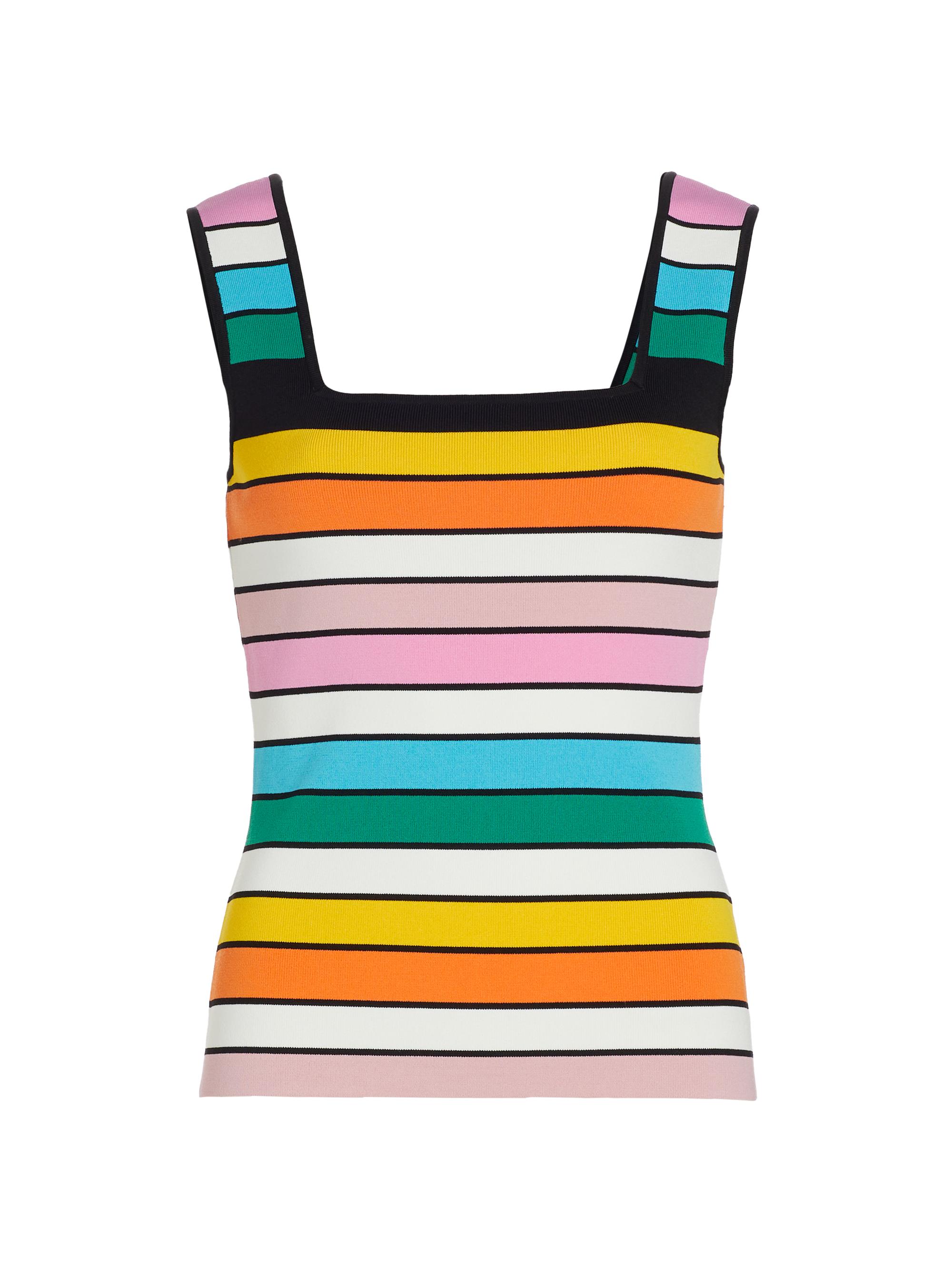 Elie Tahari Women's Mylah Striped Knit Tank - Multi Stripe