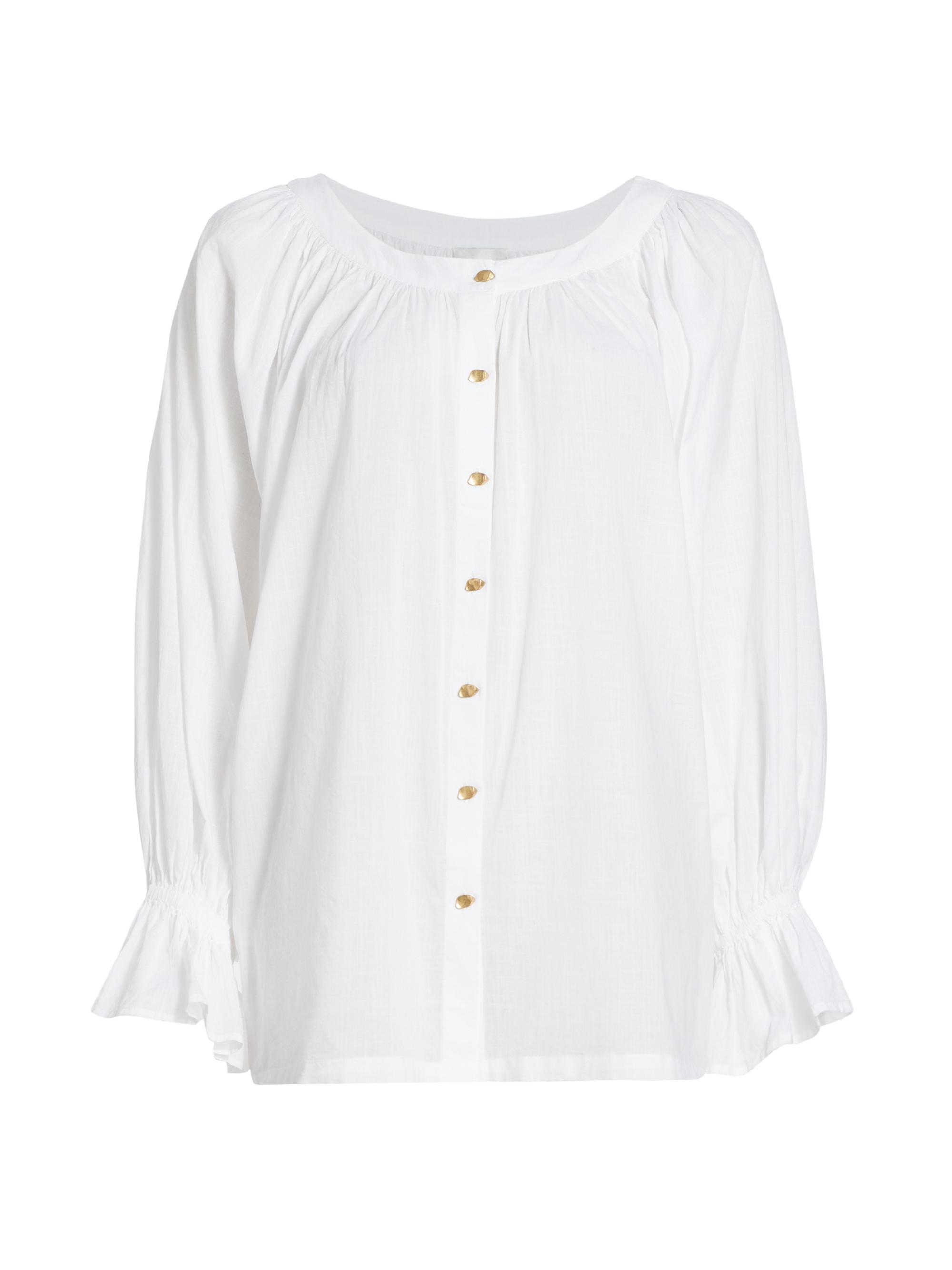 Aje Women's Le Cosaire Linen-Blend Button-Front Blouse -